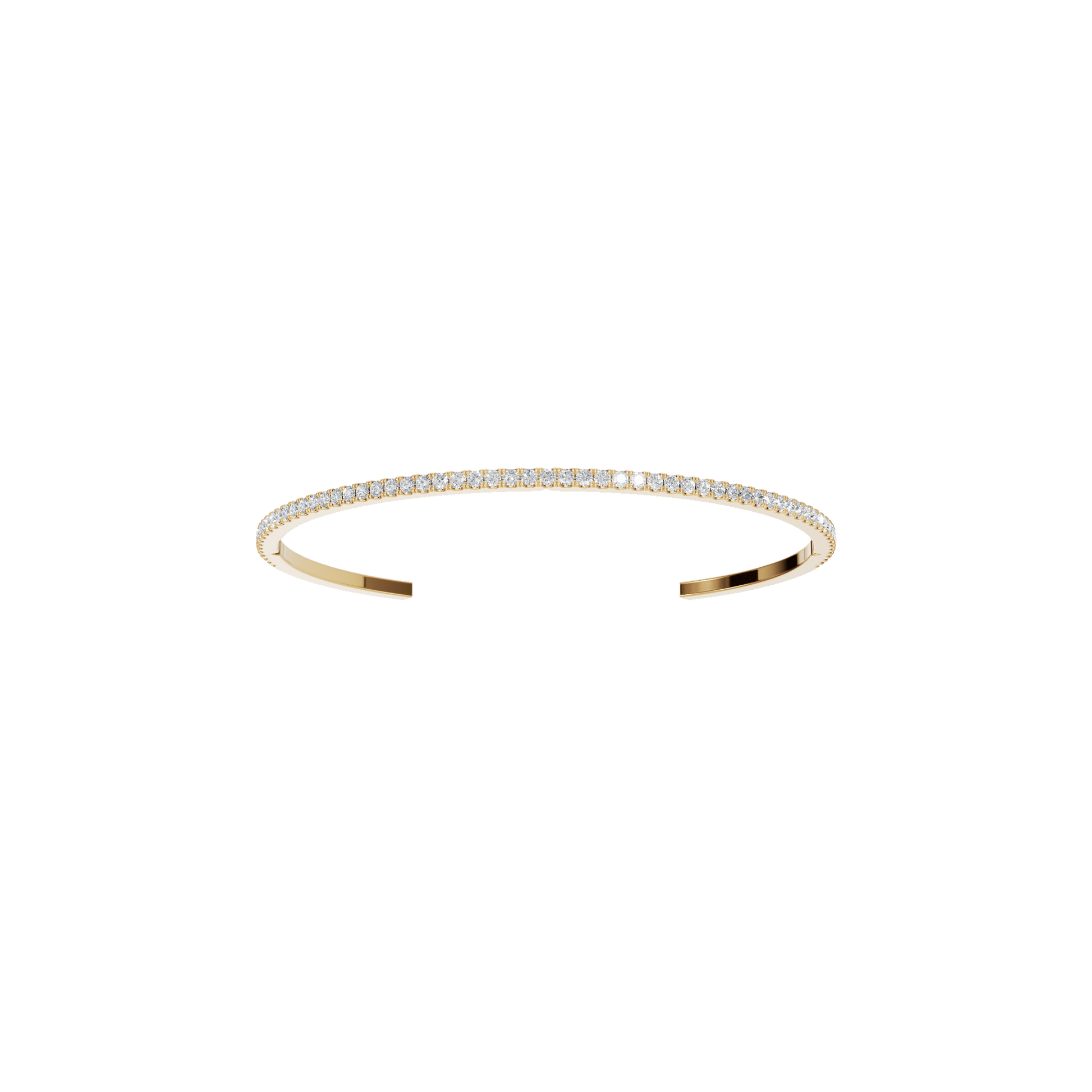 Delicate Pave Lab Grown Diamond Open Bracelet