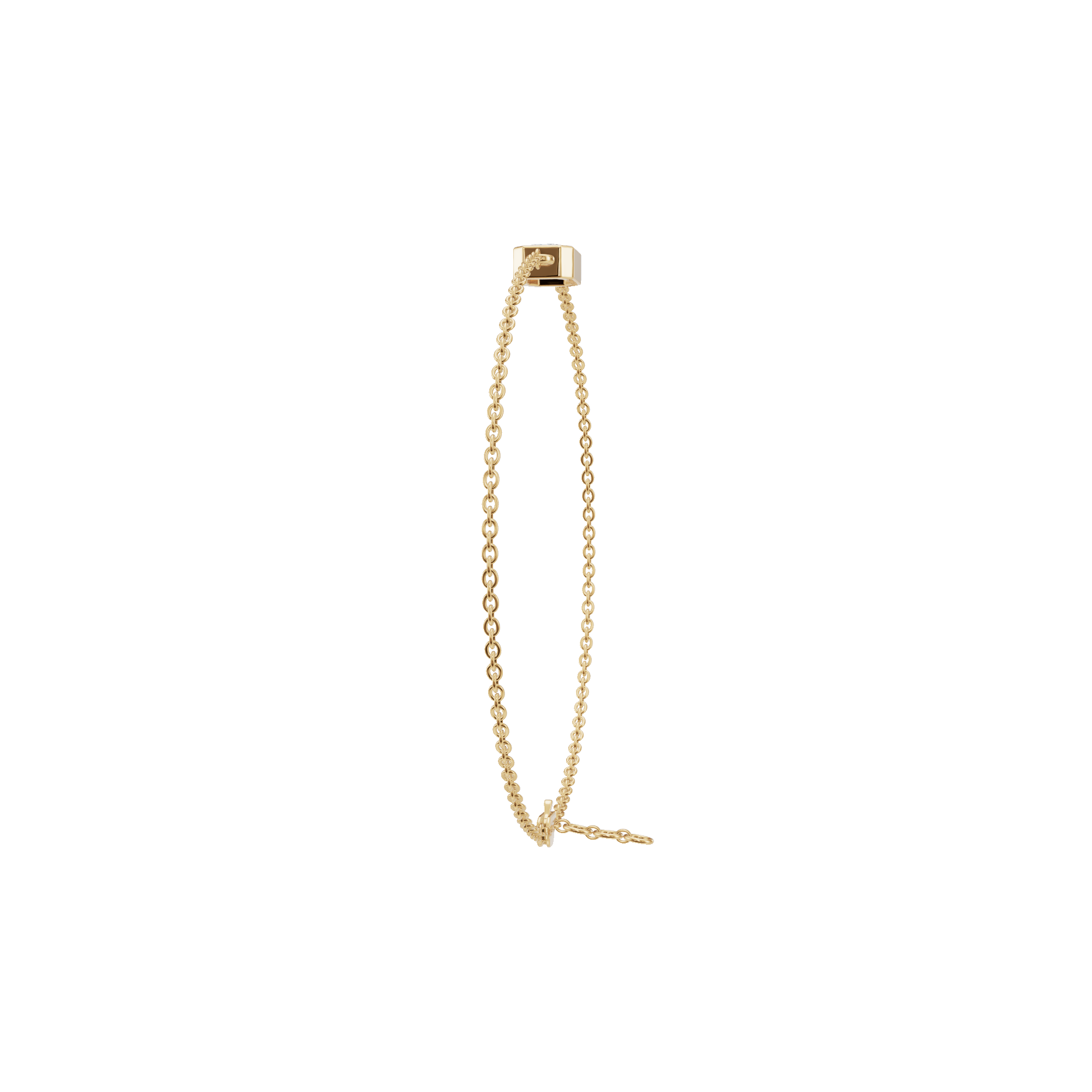 Emerald-Cut Solitaire Lab Grown Diamond Chain Bracelet