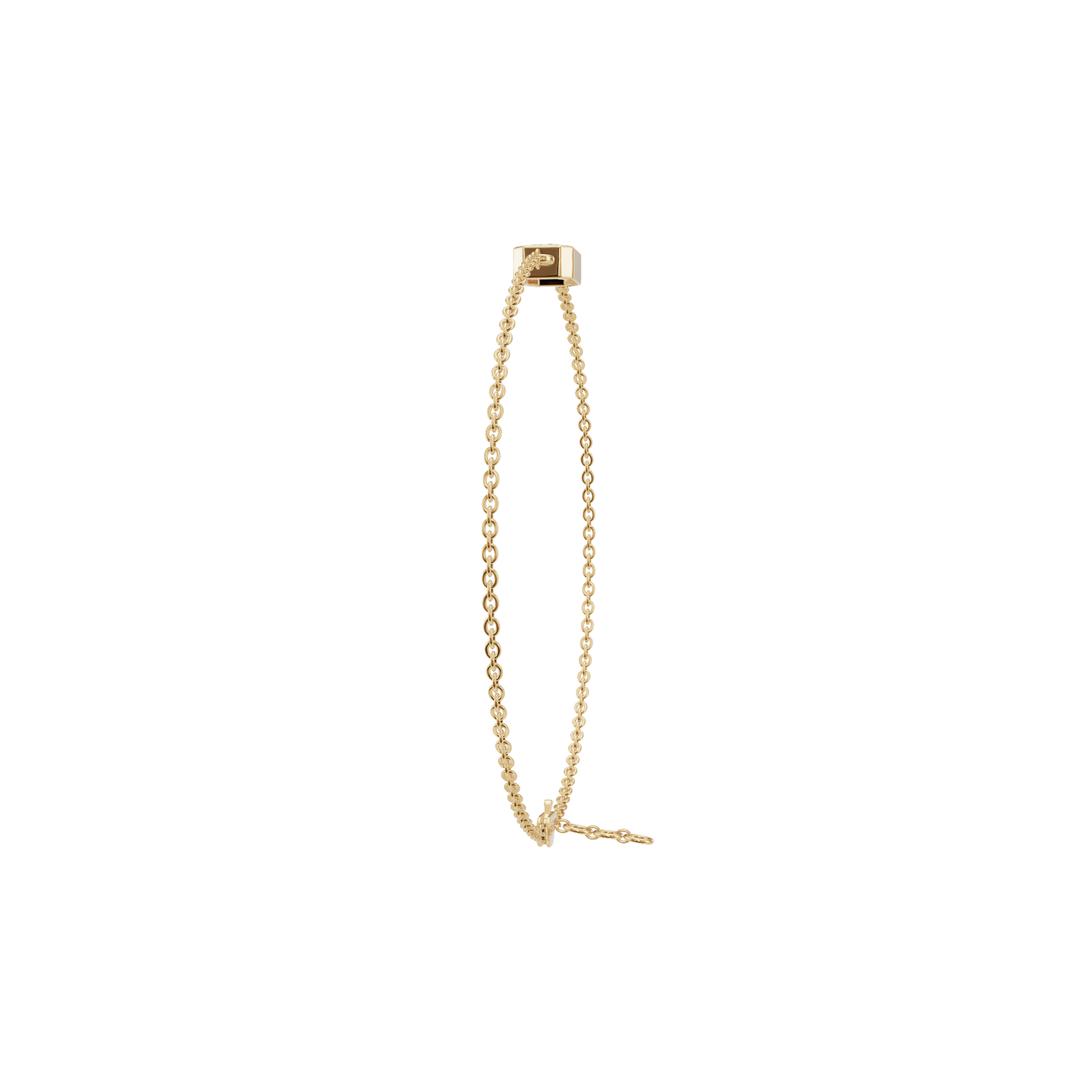 Emerald-Cut Solitaire Lab Grown Diamond Chain Bracelet
