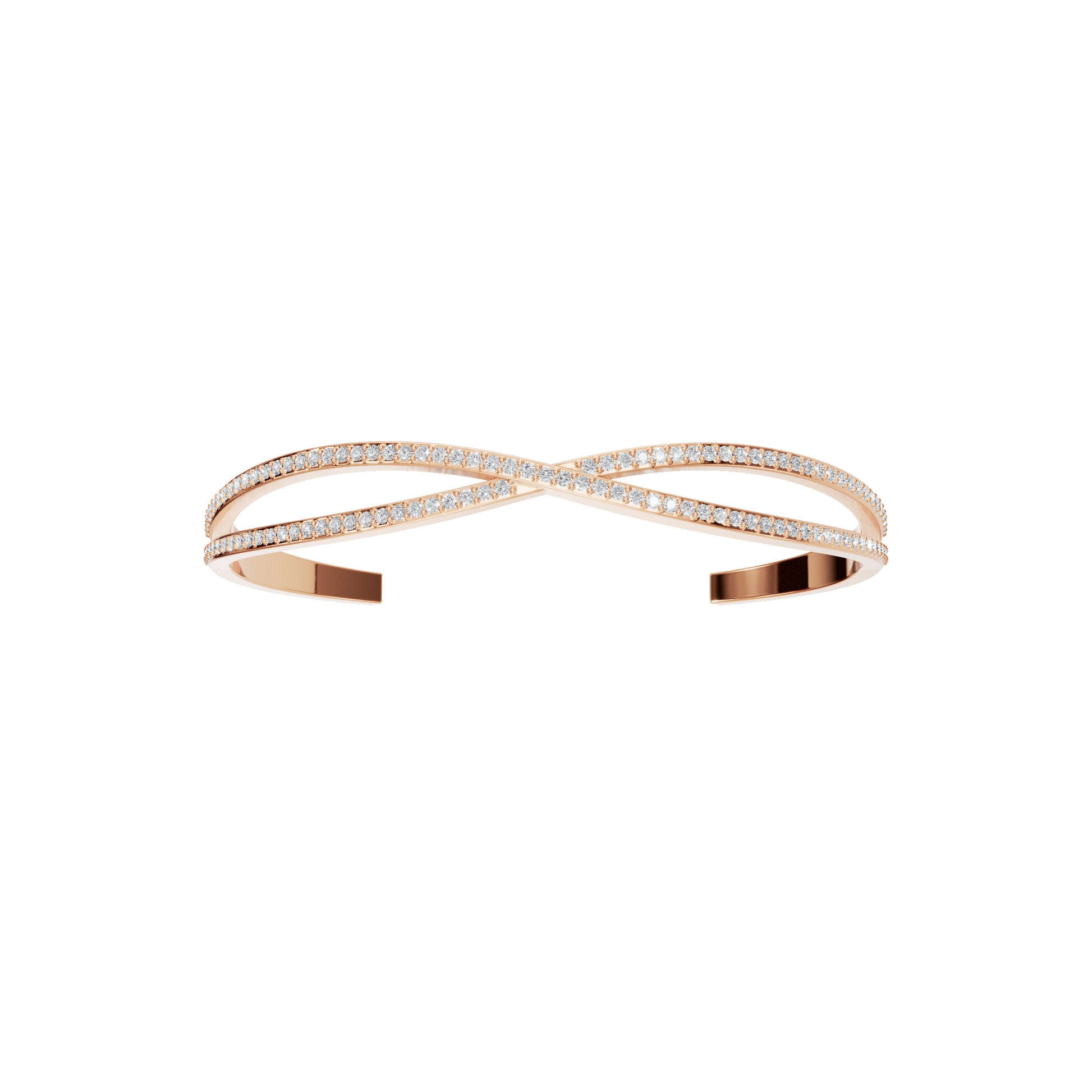 Infinity Style Lab Grown Diamond Open Bracelet