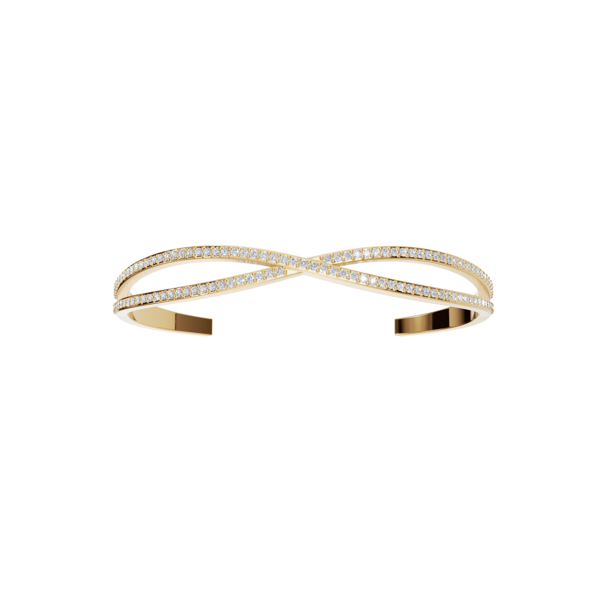 Infinity Style Lab Grown Diamond Open Bracelet