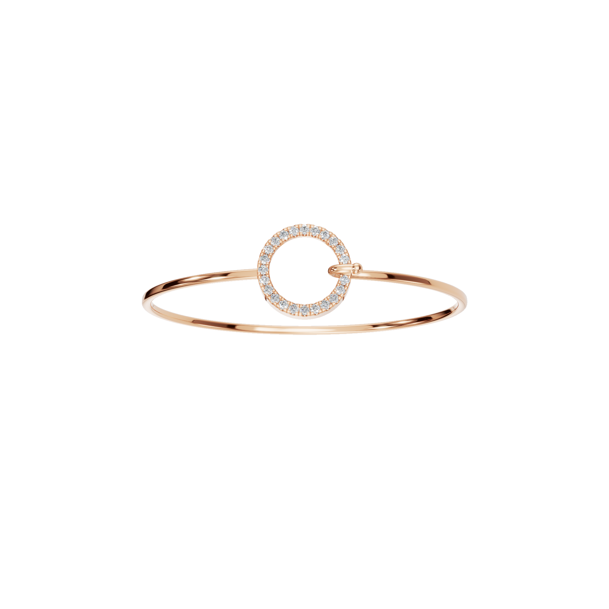 Unending Grace Pave Diamond Halo Open Bracelet