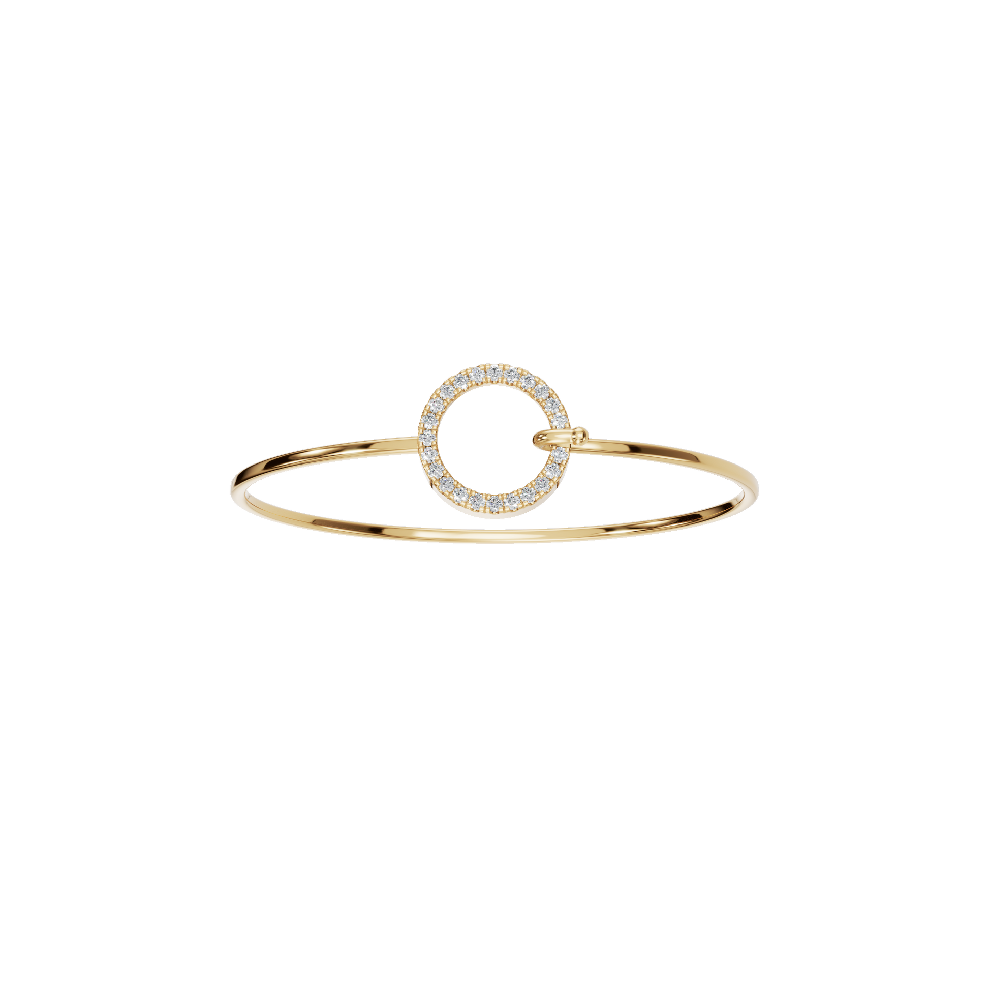Unending Grace Pave Diamond Halo Open Bracelet