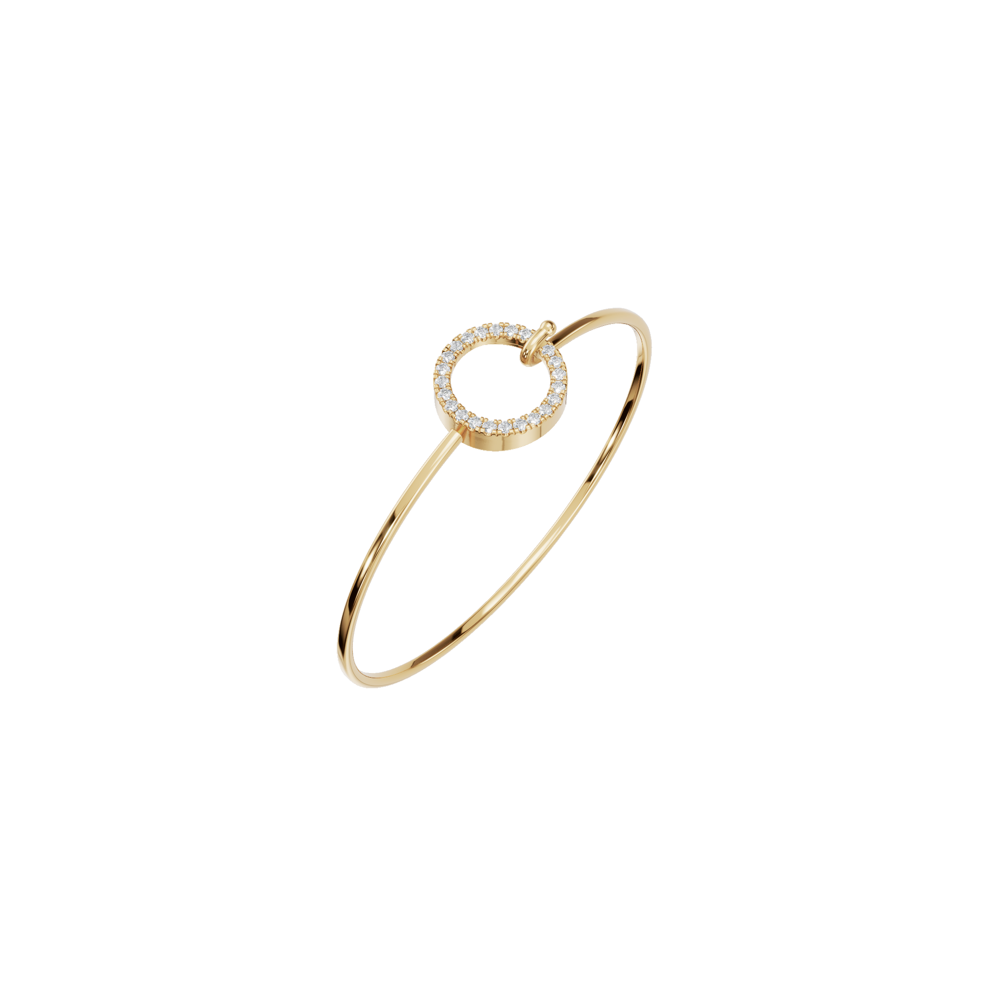 Unending Grace Pave Diamond Halo Open Bracelet