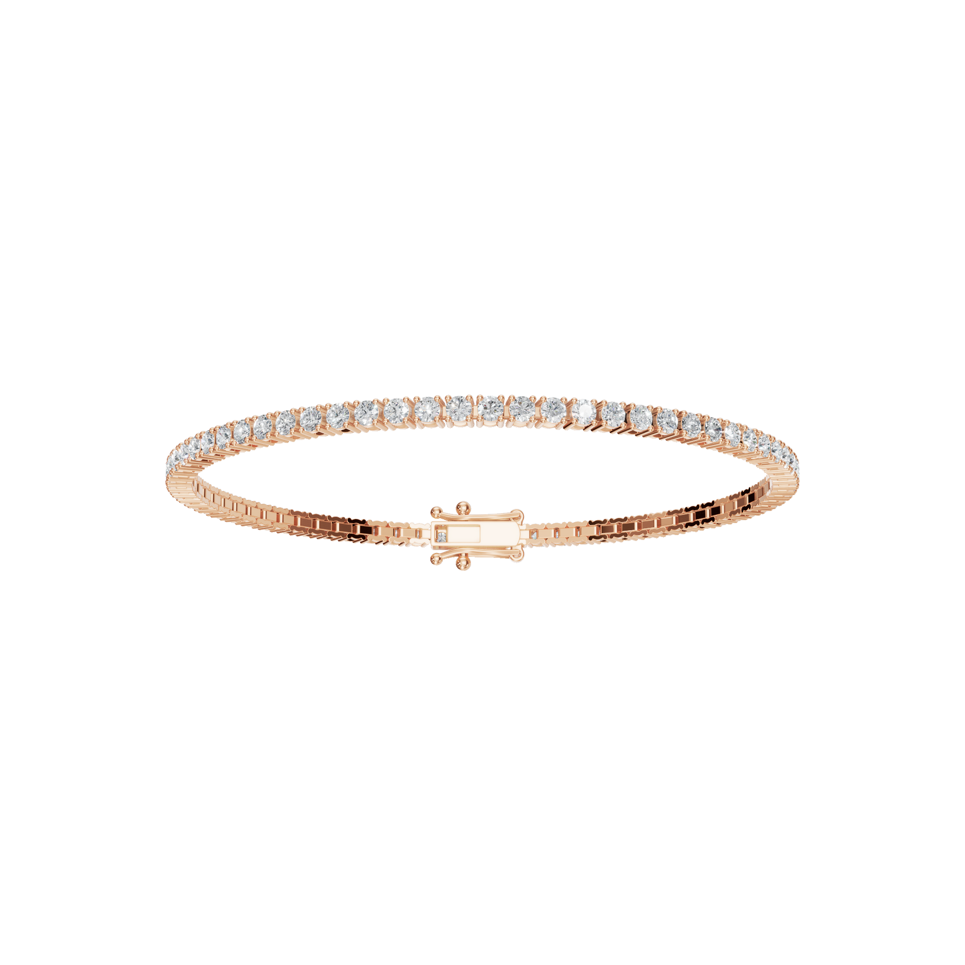 3.20 CTW Marquise Diamond Tennis Bracelet in Solid Gold for Women