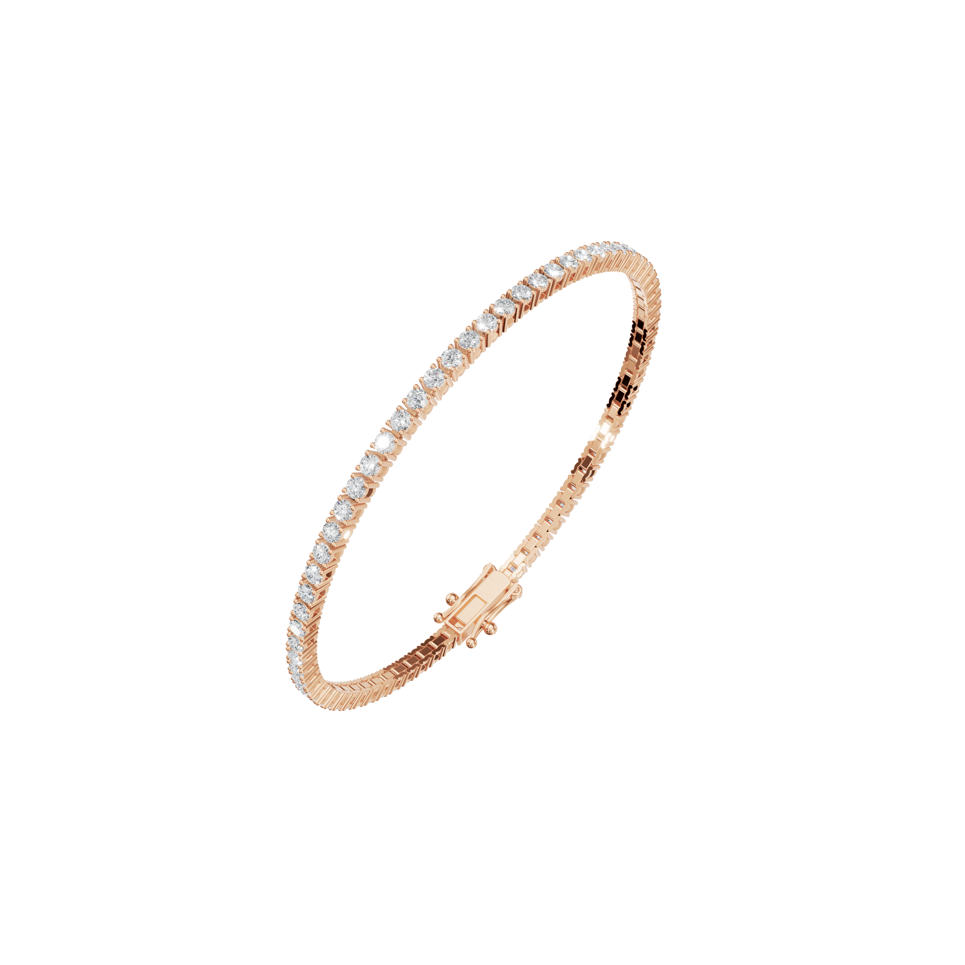 3.20 CTW Marquise Diamond Tennis Bracelet in Solid Gold for Women