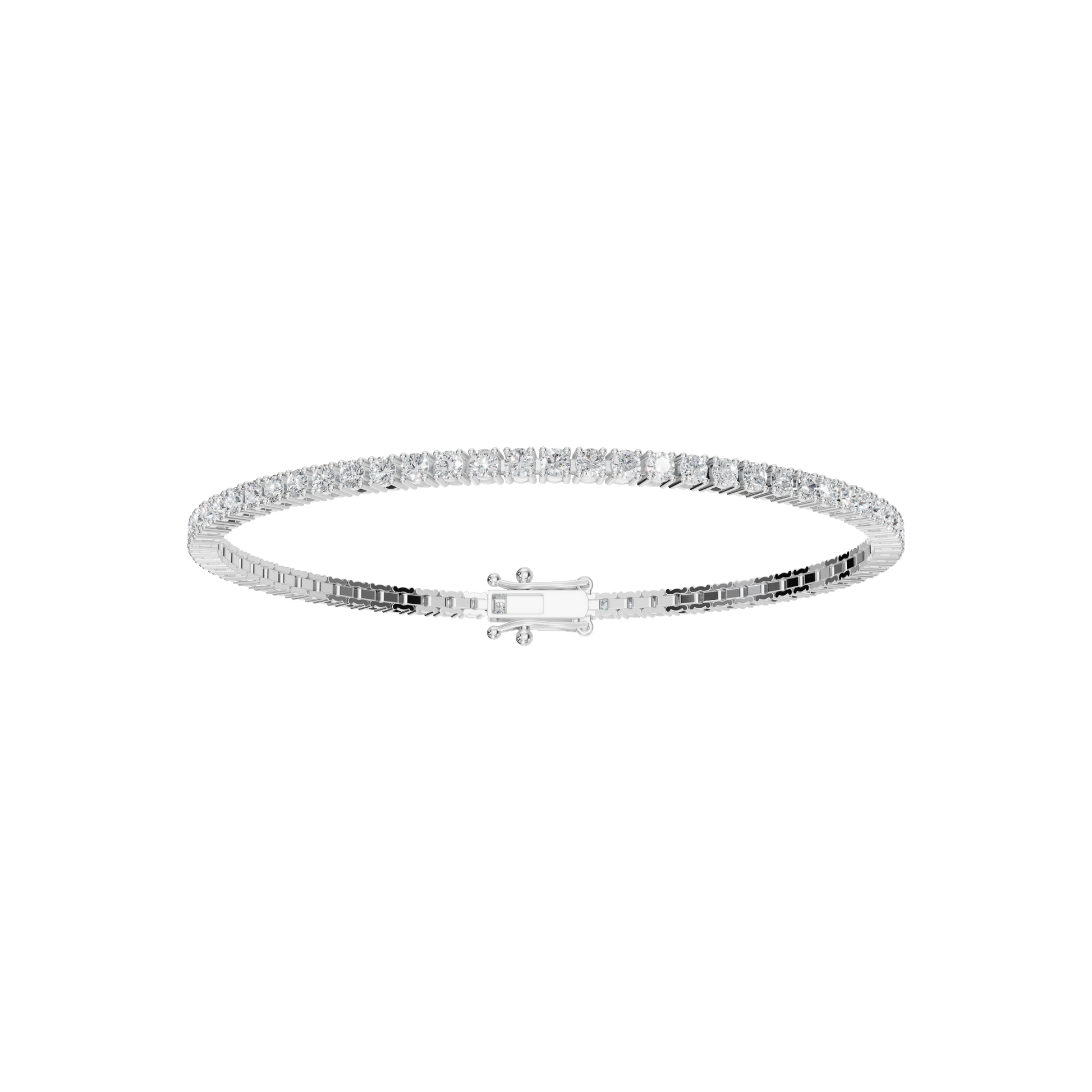 3.20 CTW Marquise Diamond Tennis Bracelet in Solid Gold for Women