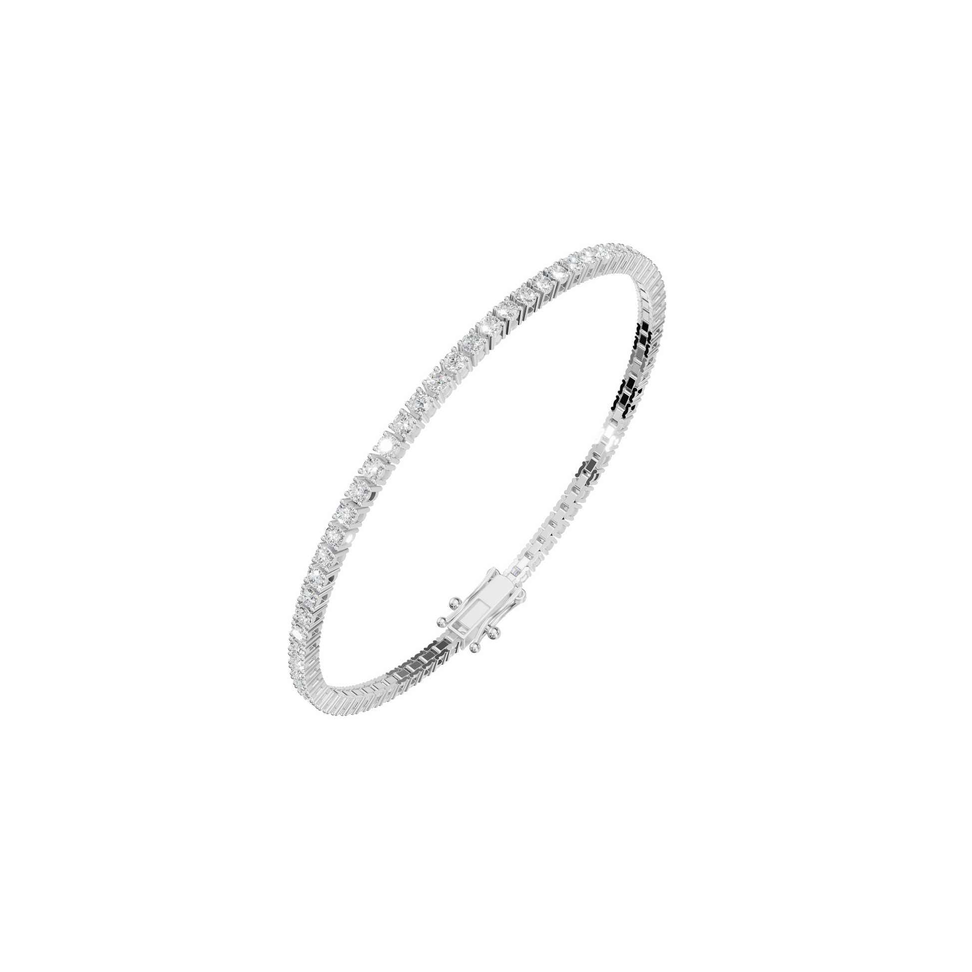 3.20 CTW Marquise Diamond Tennis Bracelet in Solid Gold for Women