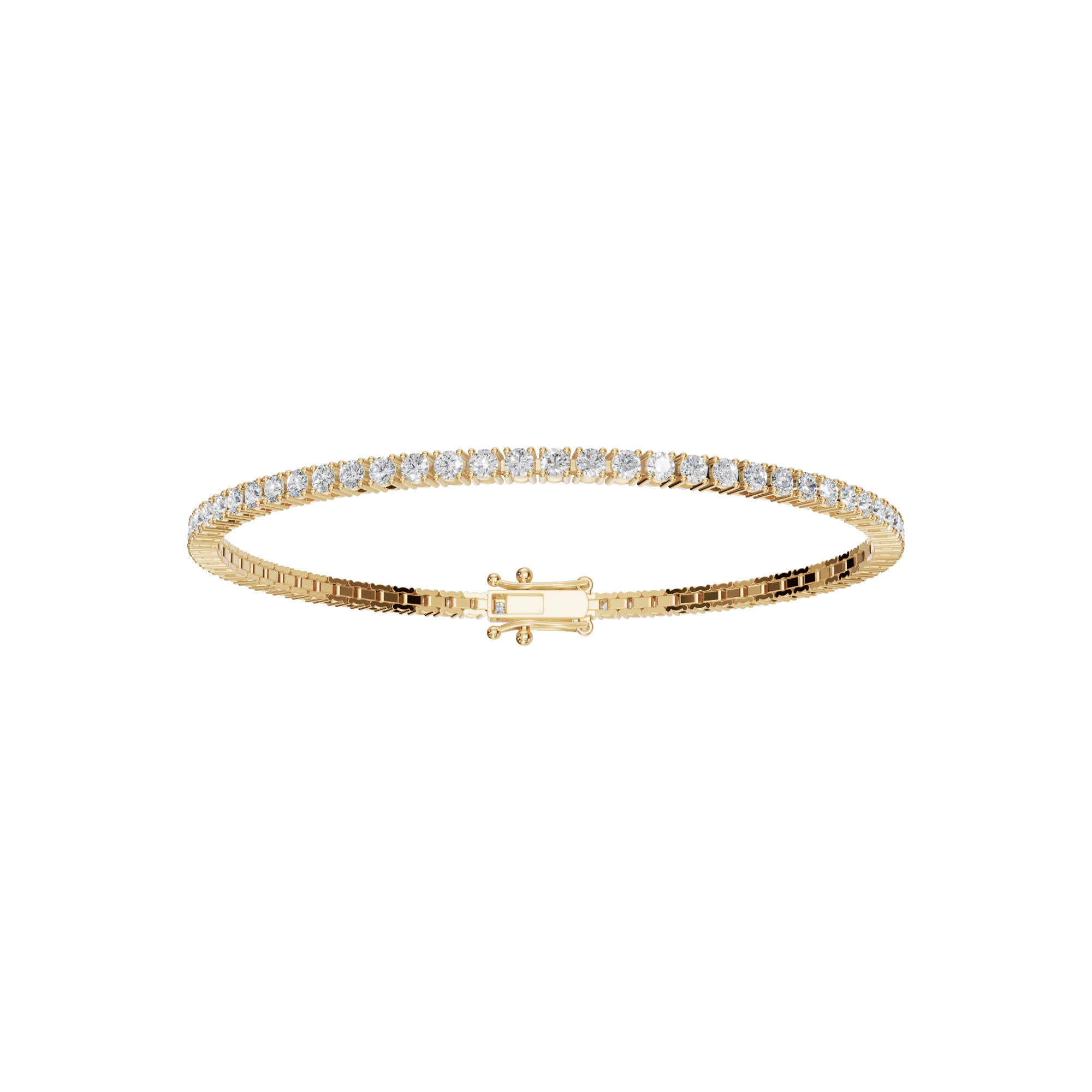 3.20 CTW Marquise Diamond Tennis Bracelet in Solid Gold for Women