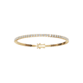 Round Cut Lab Diamond Channel Set Minimalist Tennis Bangle