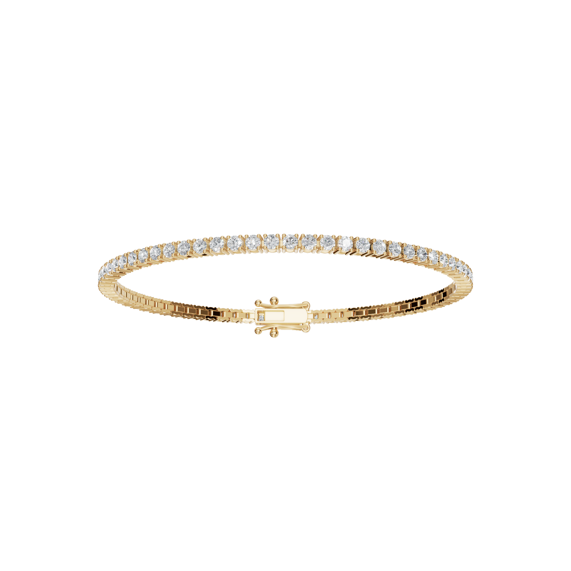 3.20 CTW Marquise Diamond Tennis Bracelet in Solid Gold for Women
