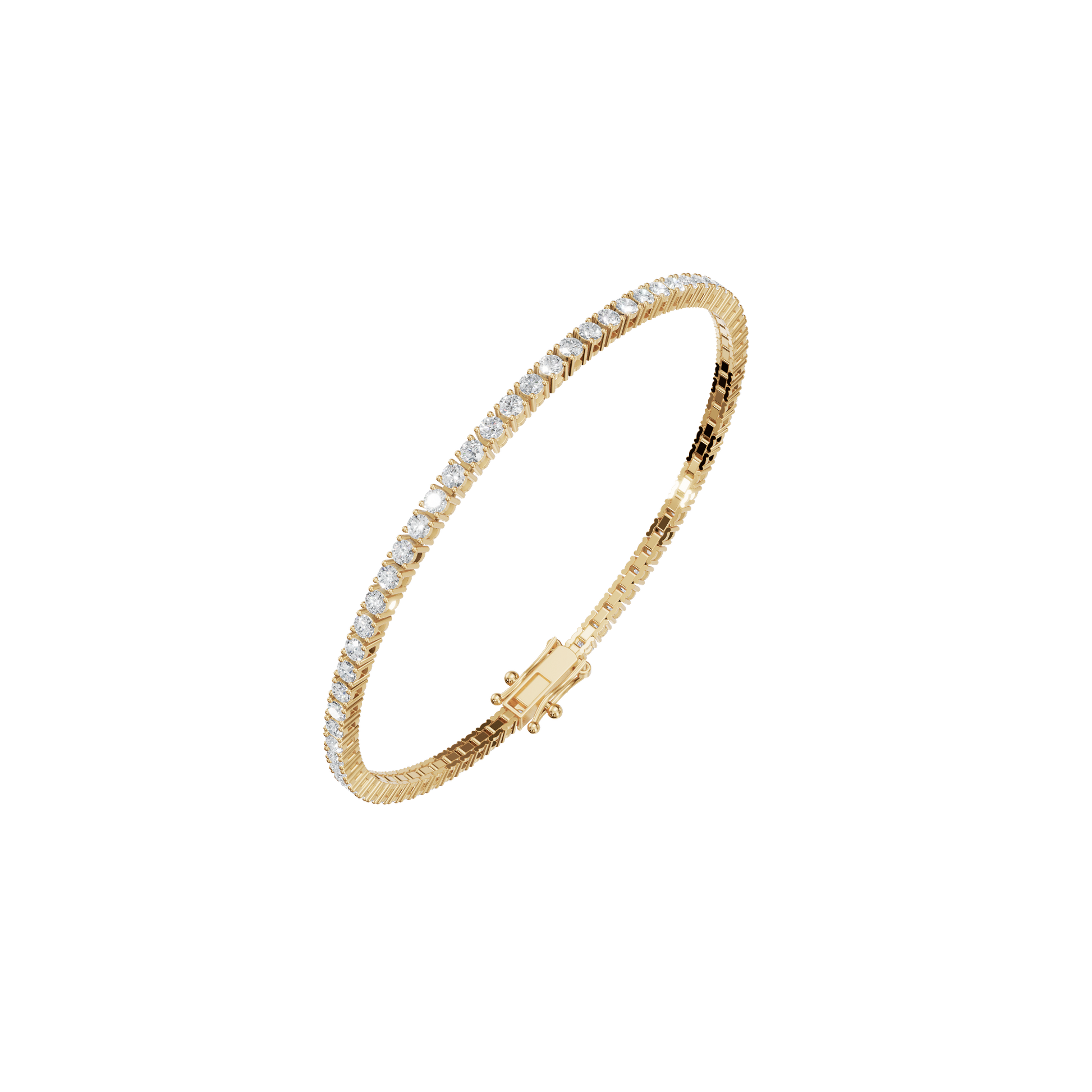 3.20 CTW Marquise Diamond Tennis Bracelet in Solid Gold for Women