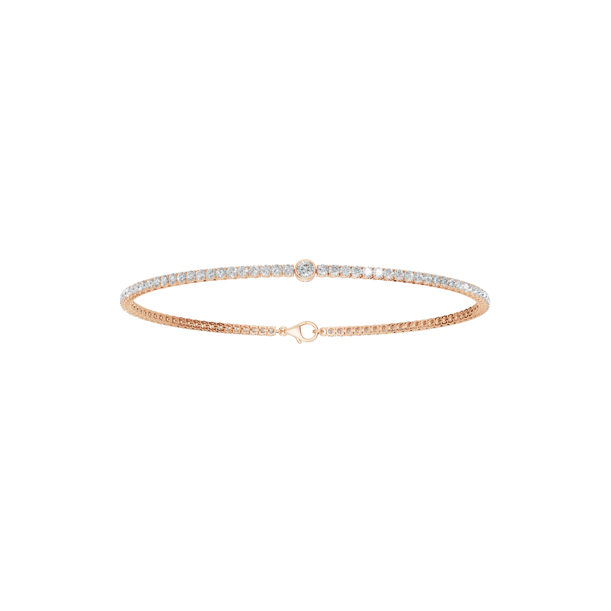 1.53 Ctw Round Diamond Bracelet – Elegant Tennis Style in Solid Gold