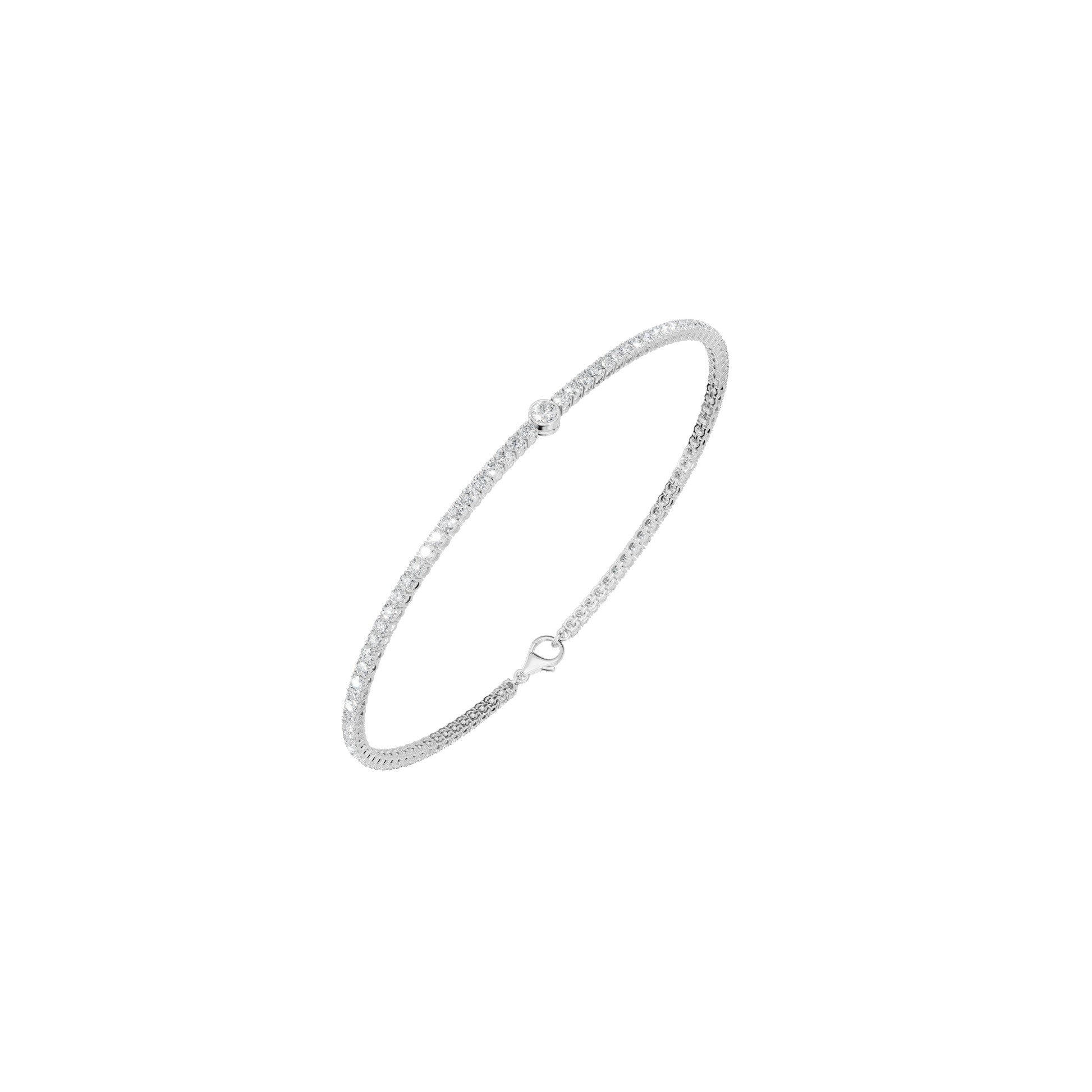 1.53 Ctw Round Diamond Bracelet – Elegant Tennis Style in Solid Gold