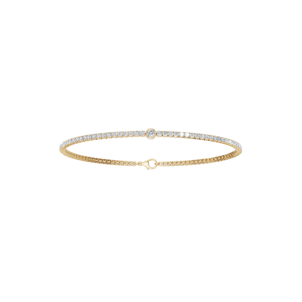 1.53 Ctw Round Diamond Bracelet – Elegant Tennis Style in Solid Gold