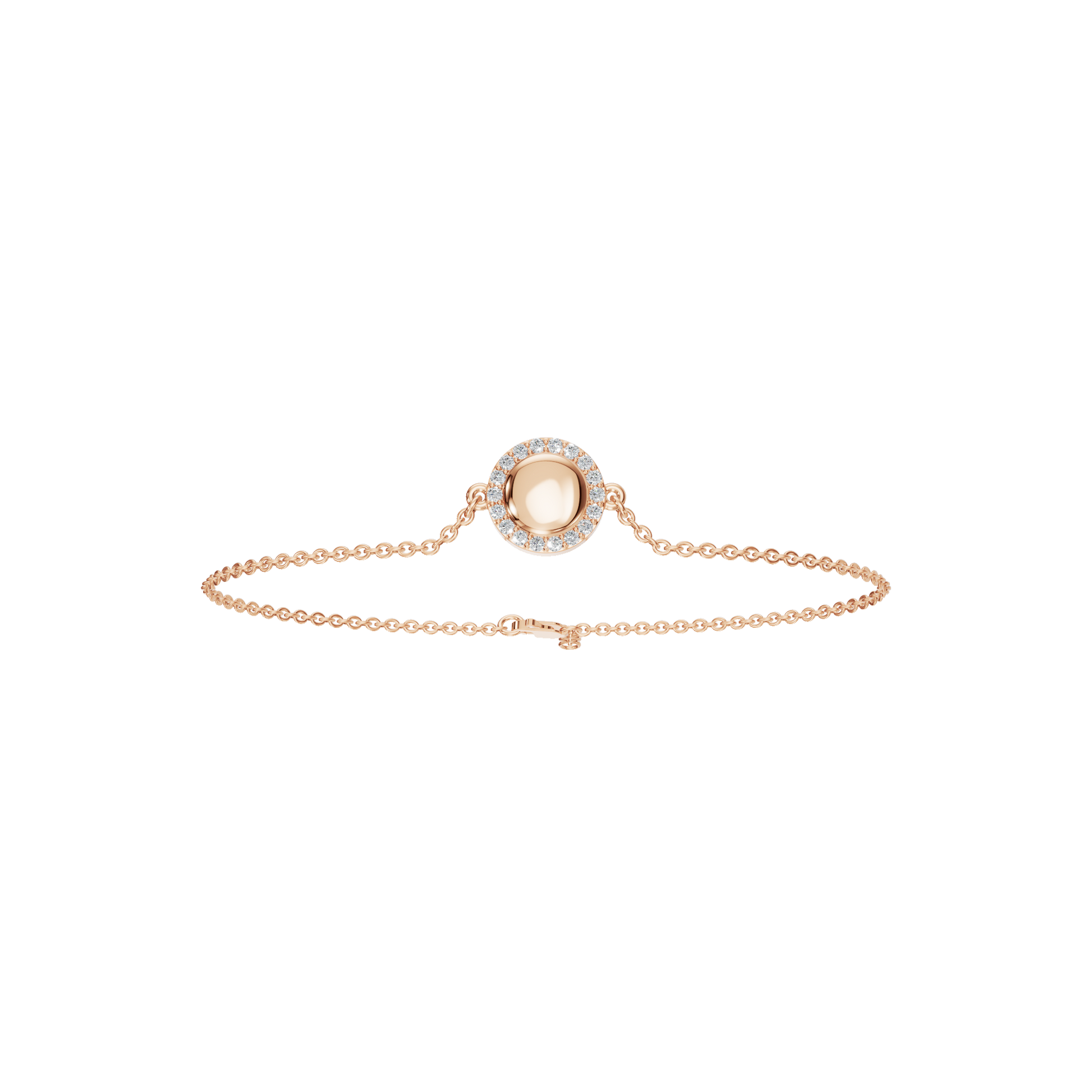Seraphic Halo Diamond Disc Bracelet