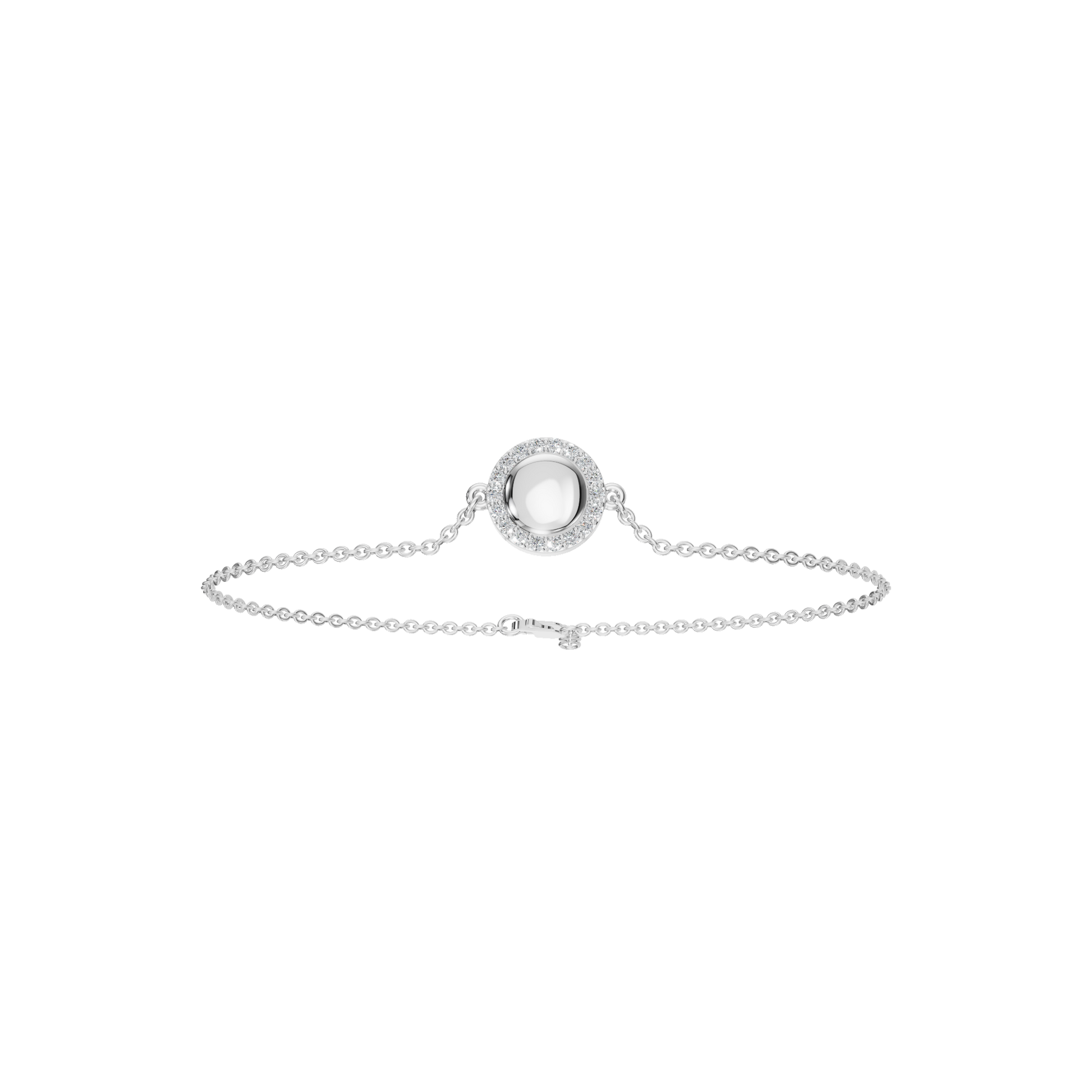 Seraphic Halo Diamond Disc Bracelet
