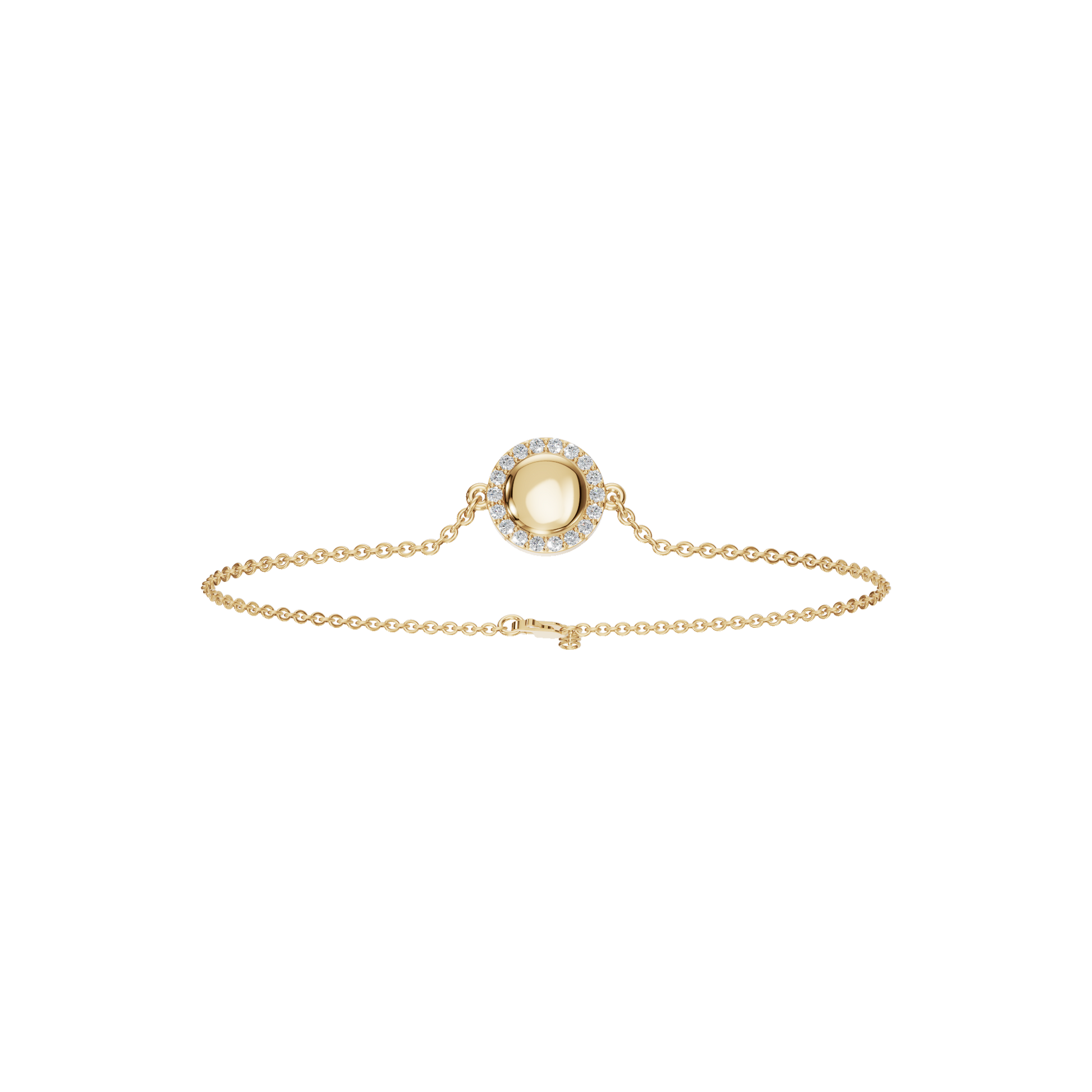 Seraphic Halo Diamond Disc Bracelet