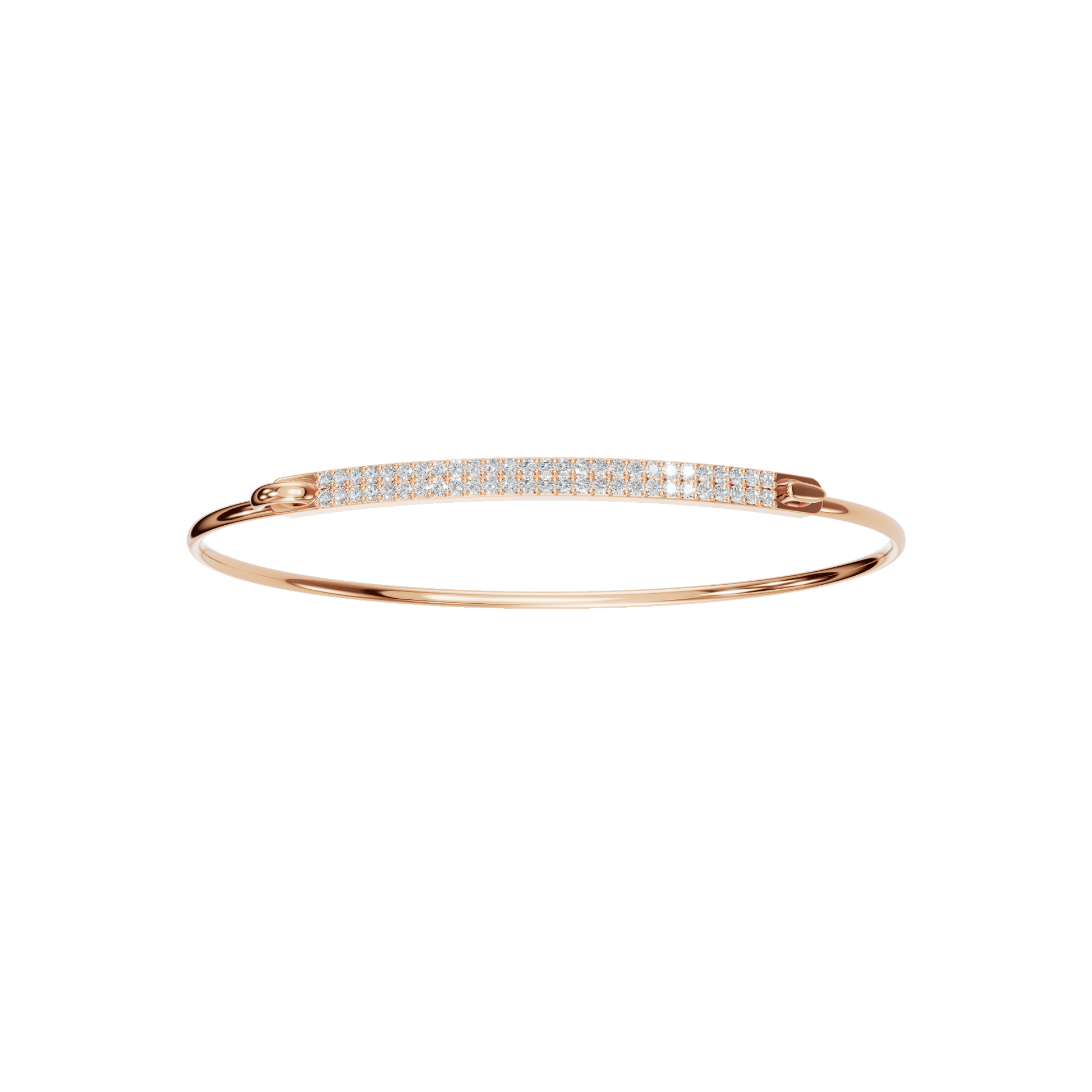 Celeste Diamond Gold Bangle – Minimal Luxury Valentine’s Day Gift for Her