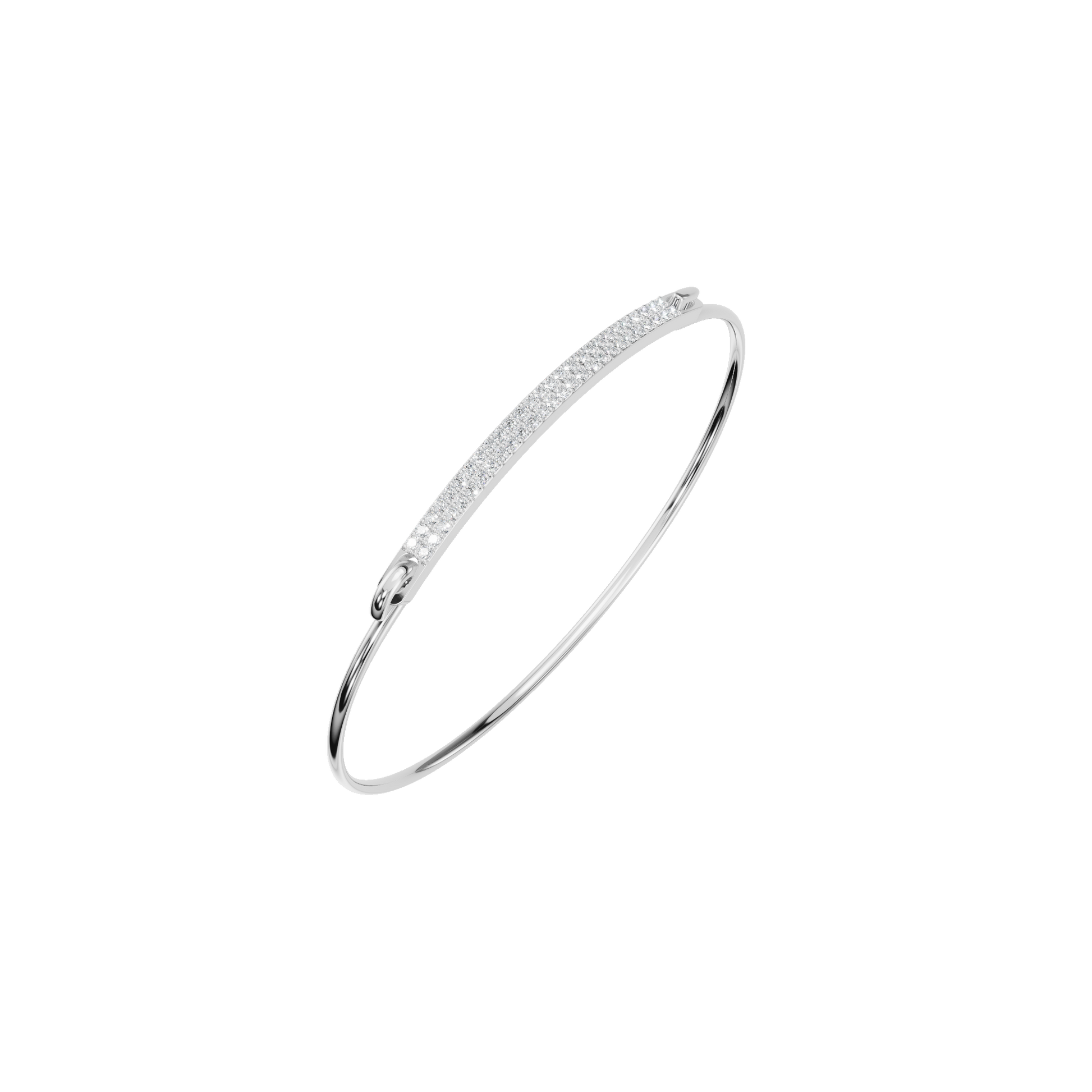 Celeste Diamond Gold Bangle – Minimal Luxury Valentine’s Day Gift for Her