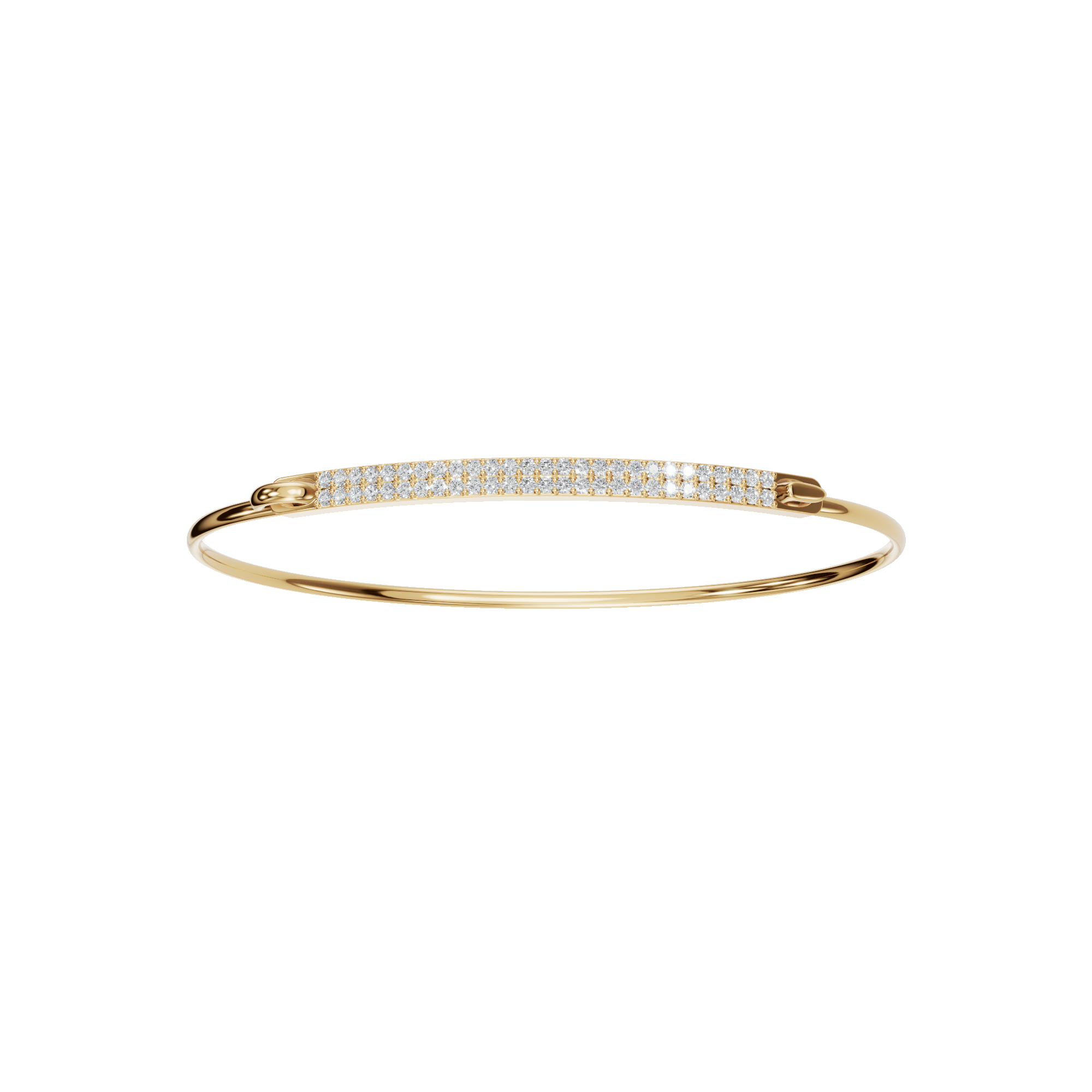 Celeste Diamond Gold Bangle – Minimal Luxury Valentine’s Day Gift for Her