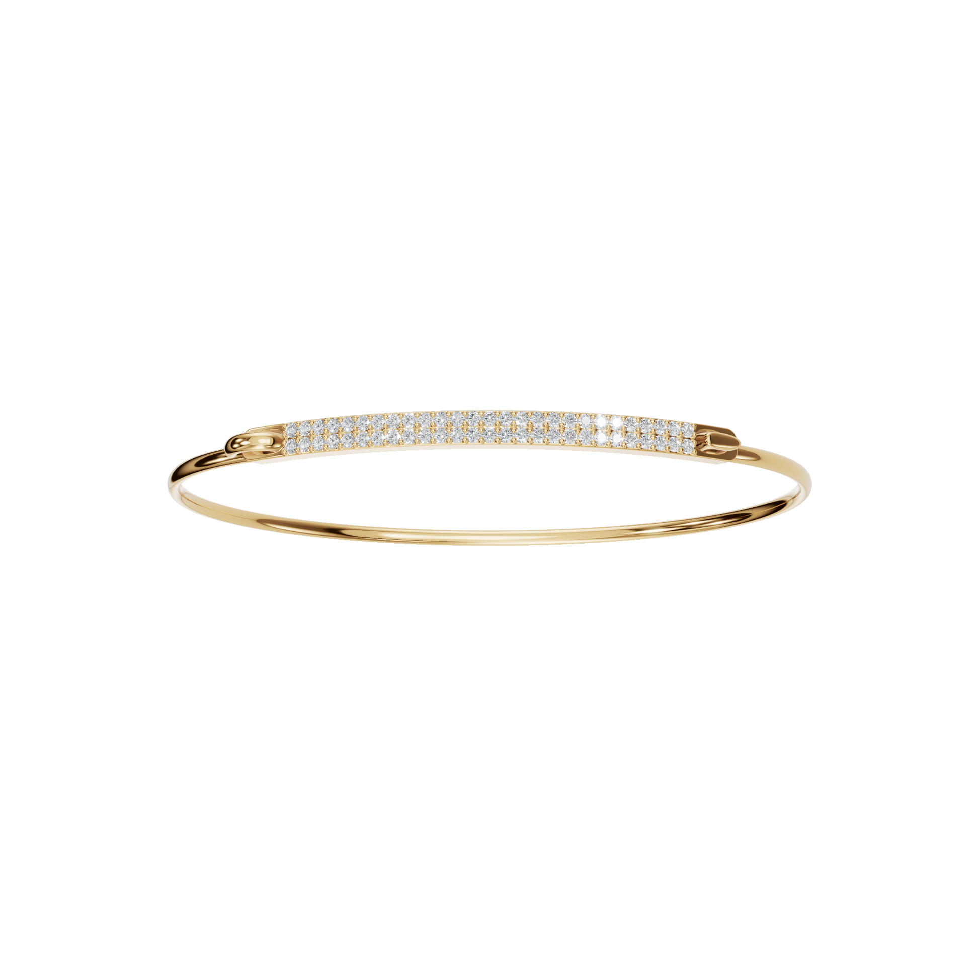 Celeste Diamond Gold Bangle – Minimal Luxury Valentine’s Day Gift for Her
