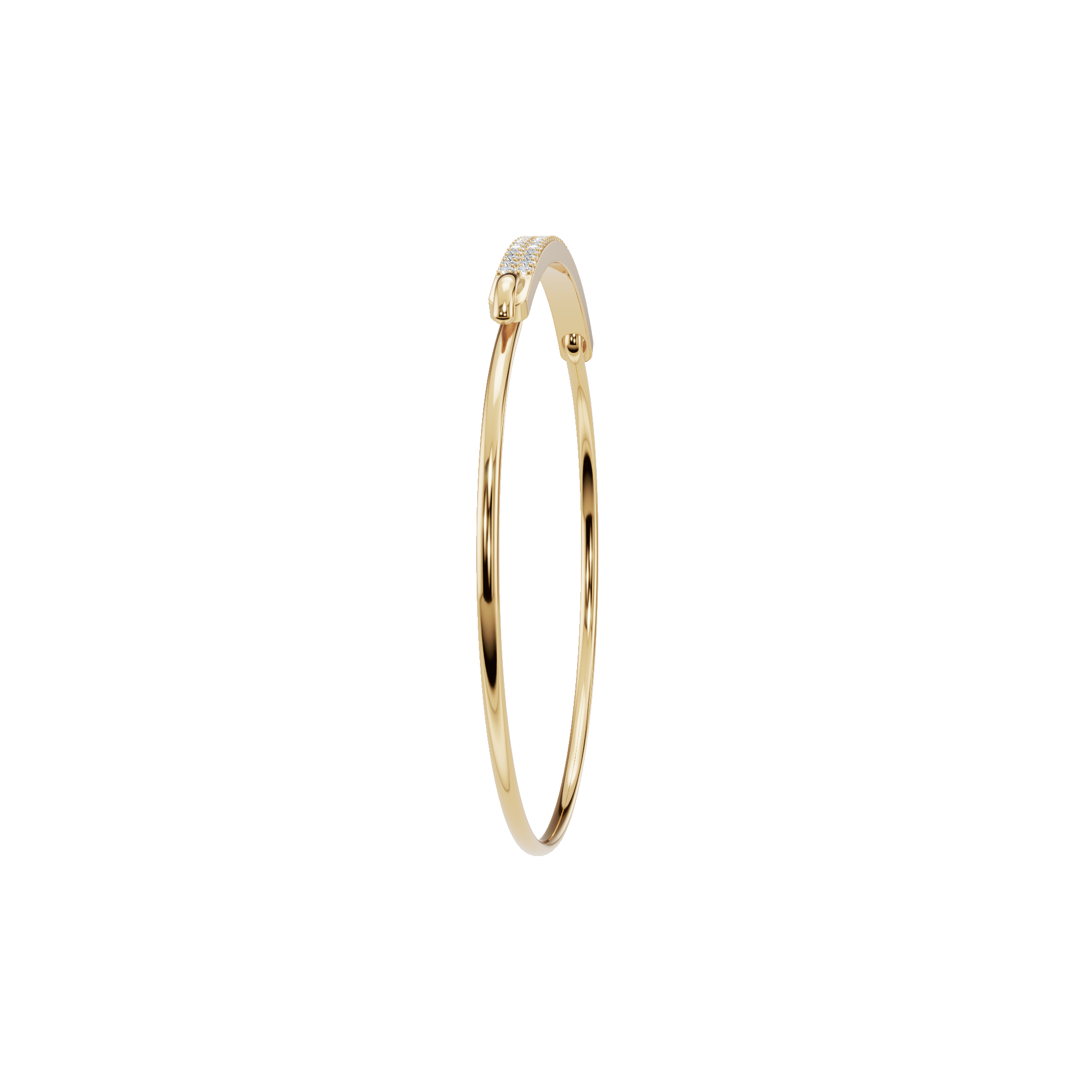 Celeste Diamond Gold Bangle – Minimal Luxury Valentine’s Day Gift for Her