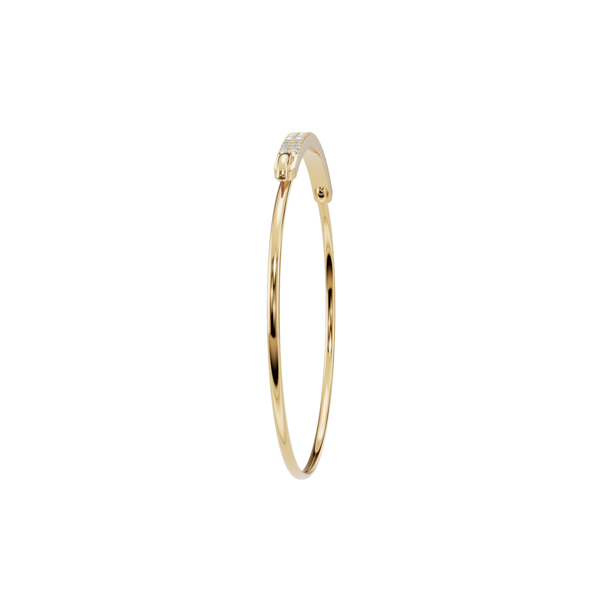 Celeste Diamond Gold Bangle – Minimal Luxury Valentine’s Day Gift for Her