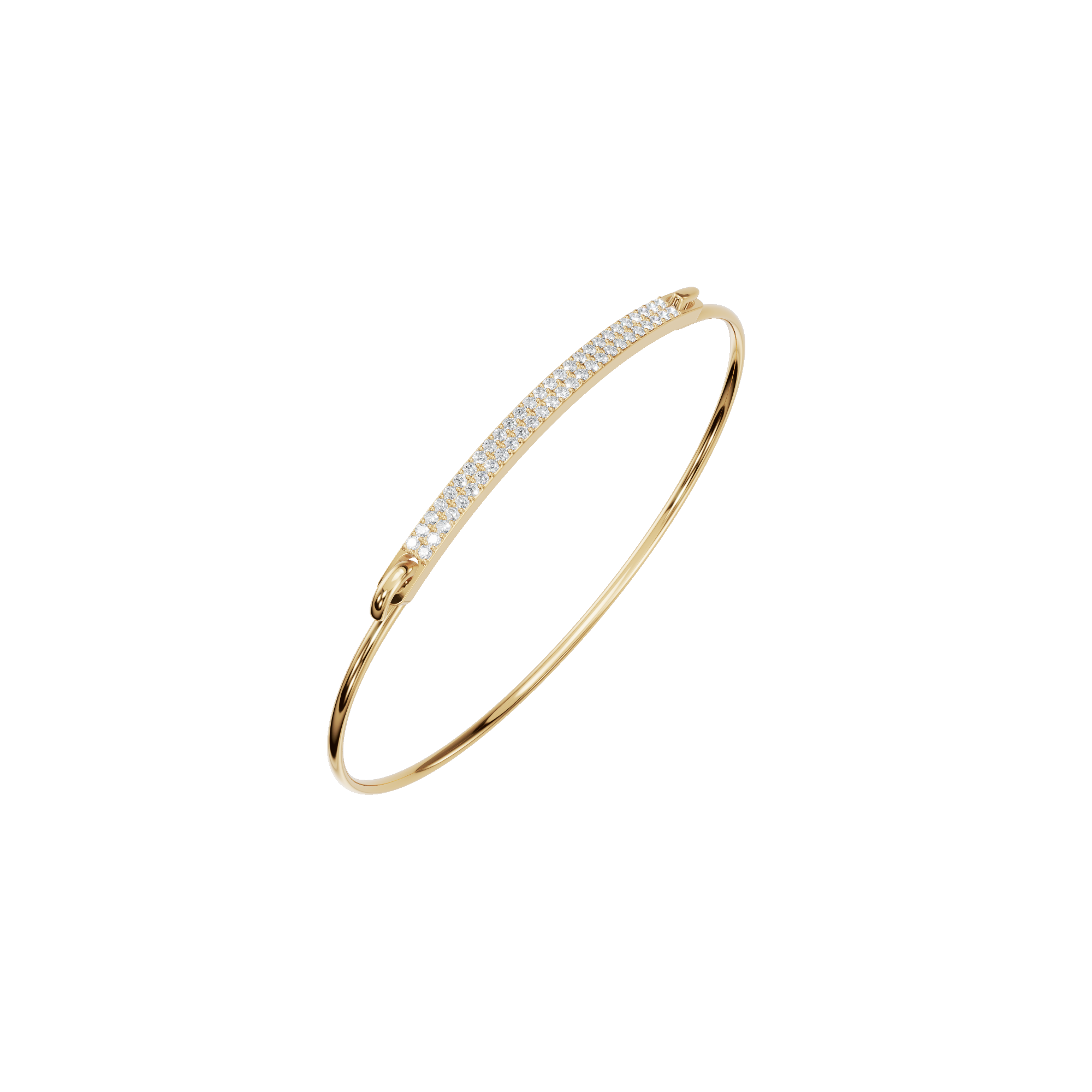 Celeste Diamond Gold Bangle – Minimal Luxury Valentine’s Day Gift for Her