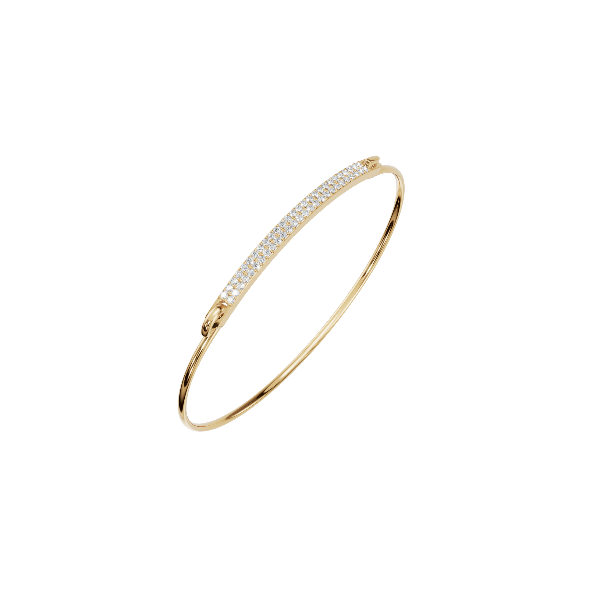 Celeste Diamond Gold Bangle – Minimal Luxury Valentine’s Day Gift for Her