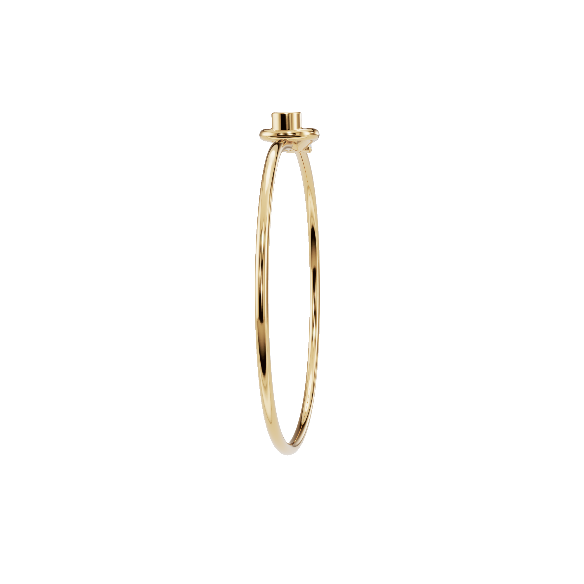 Valentine’s Day Gift – Minimal Lab-Grown Diamond Knot Bangle Bracelet