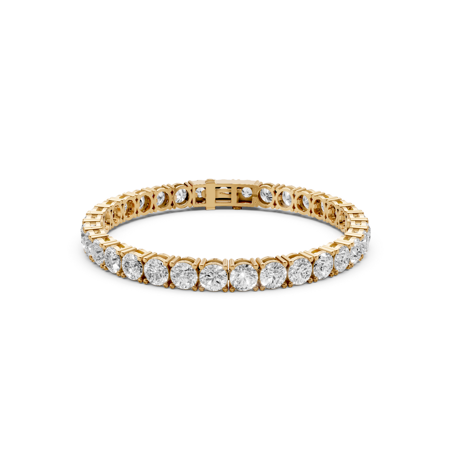 Bold Round Diamond Tennis Bracelet with Secure Clasp