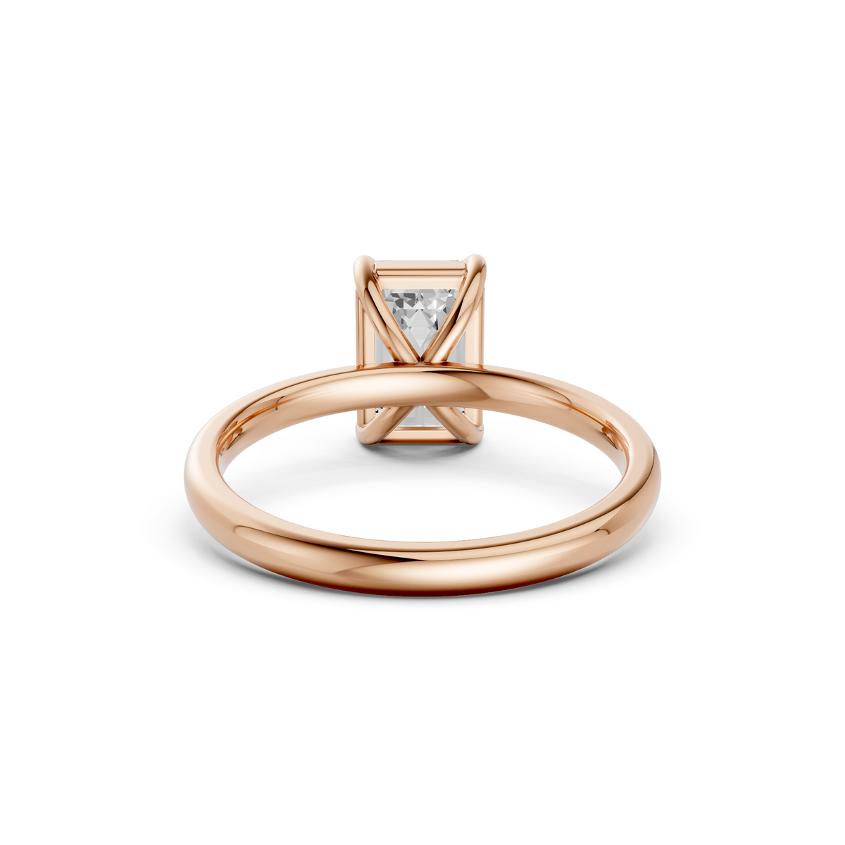 Emerald Cut Four Prong Solitaire Engagement Ring