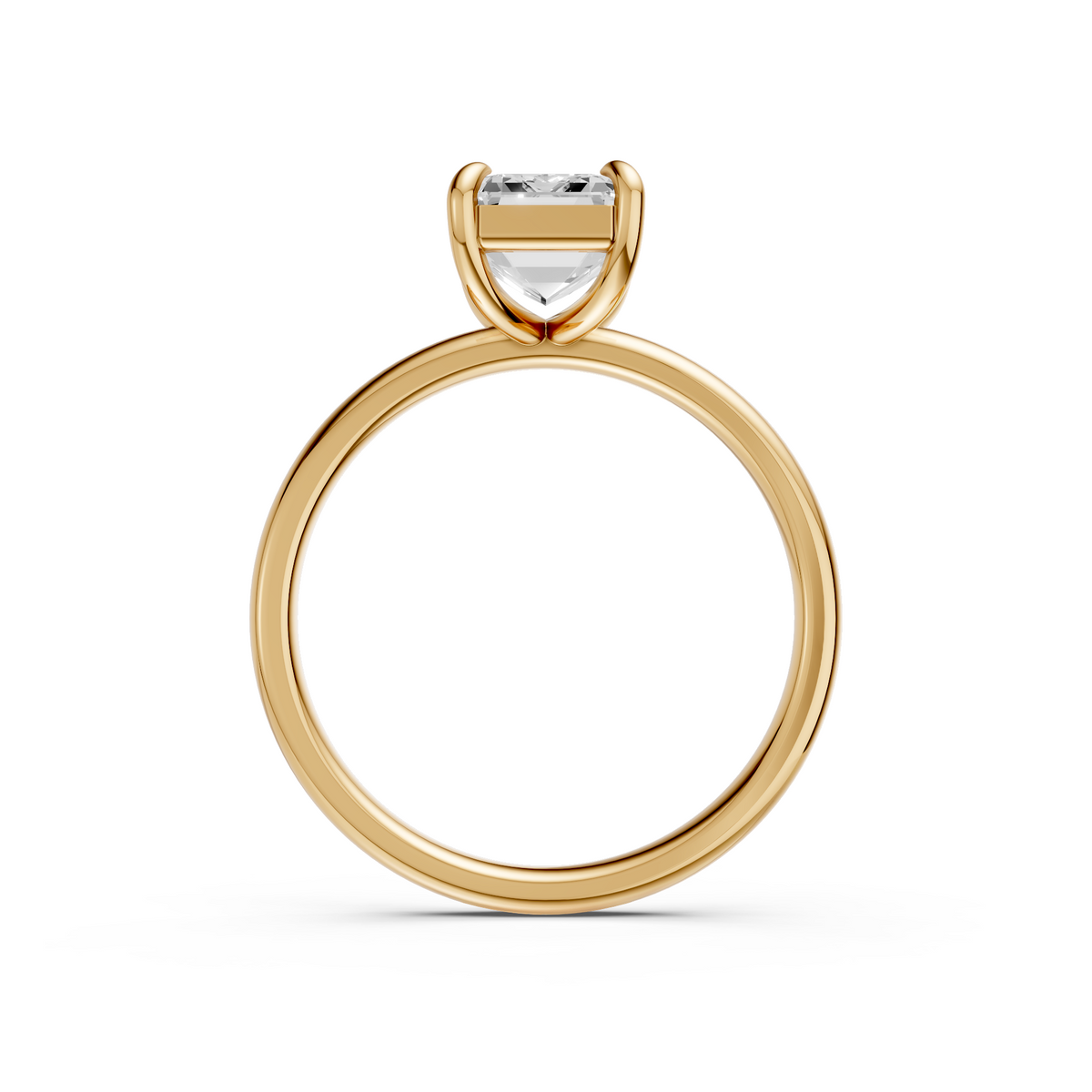 Emerald Cut Four Prong Solitaire Engagement Ring