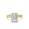 Emerald Cut Four Prong Solitaire Engagement Ring