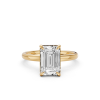 Emerald Cut Four Prong Solitaire Engagement Ring