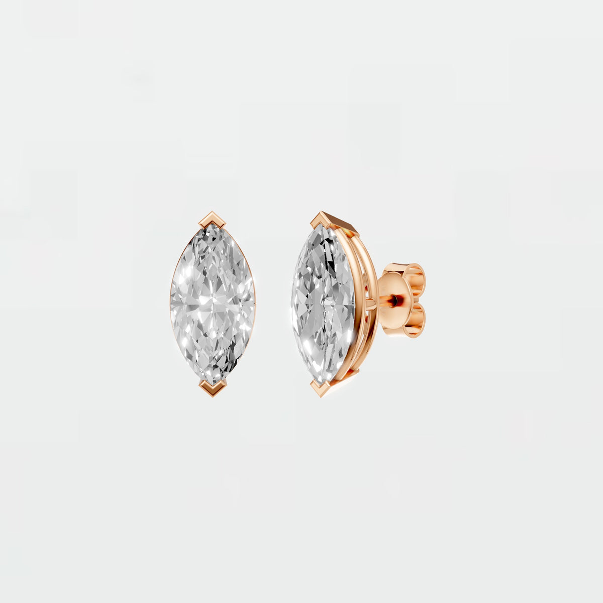 Nova Marquise Diamond Solitaire Stud Earrings