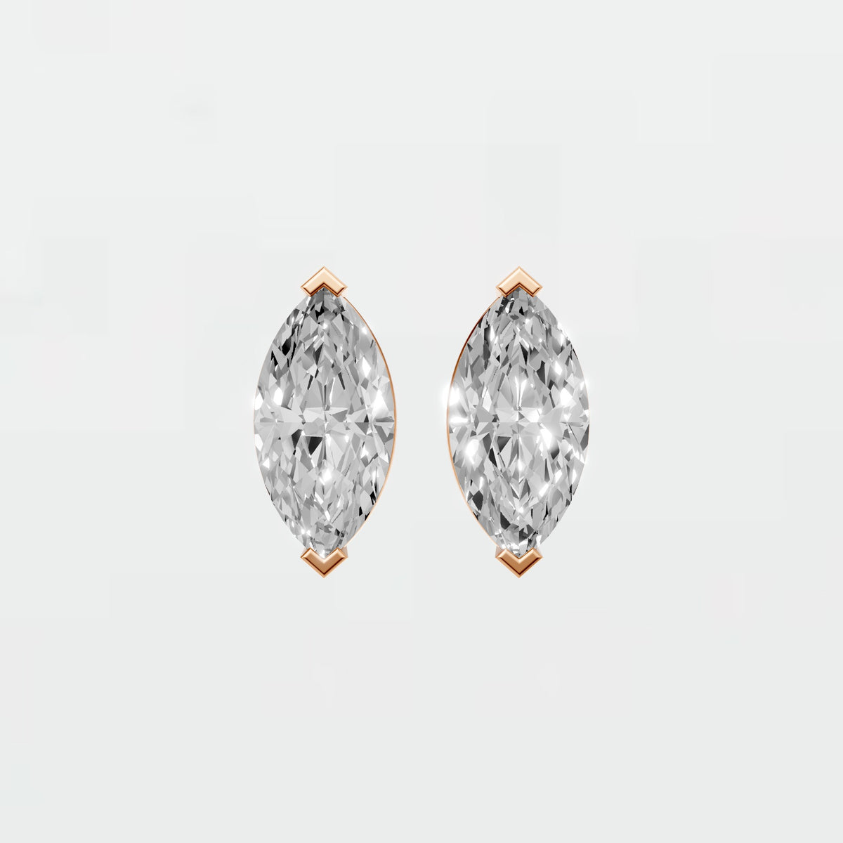 Nova Marquise Diamond Solitaire Stud Earrings