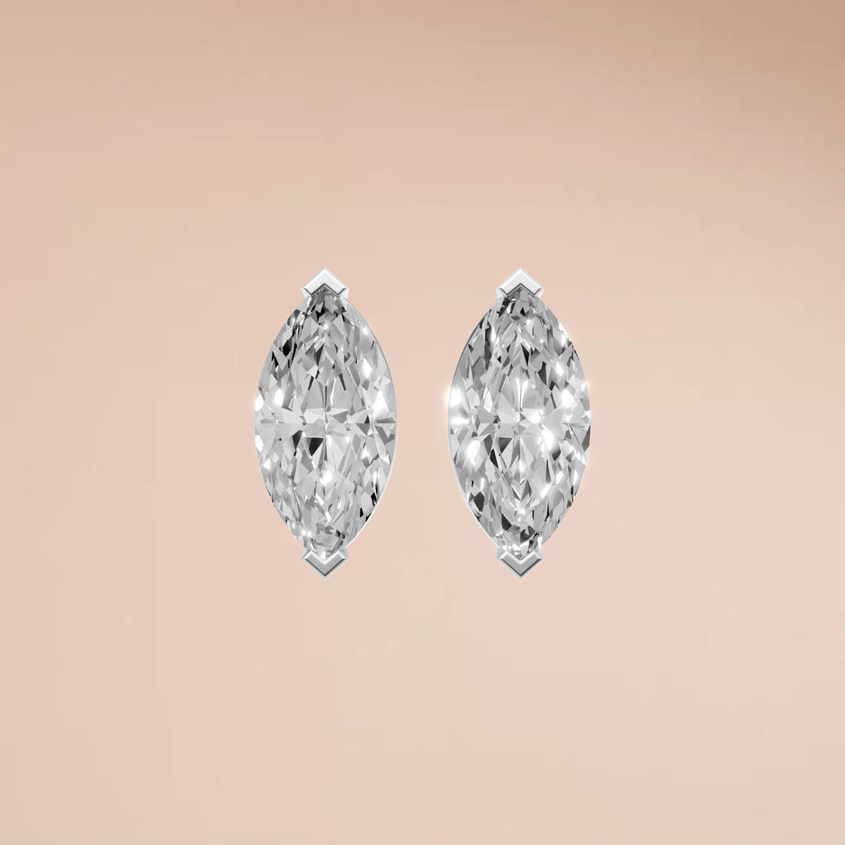 Nova Marquise Diamond Solitaire Stud Earrings