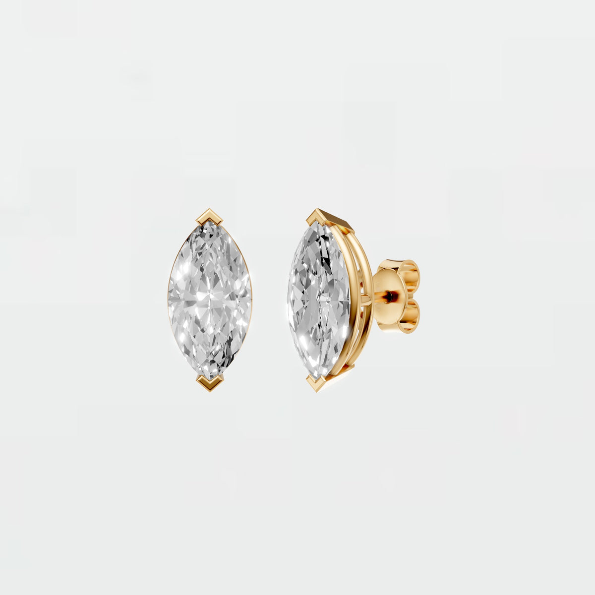 Nova Marquise Diamond Solitaire Stud Earrings