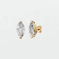 Nova Marquise Diamond Solitaire Stud Earrings