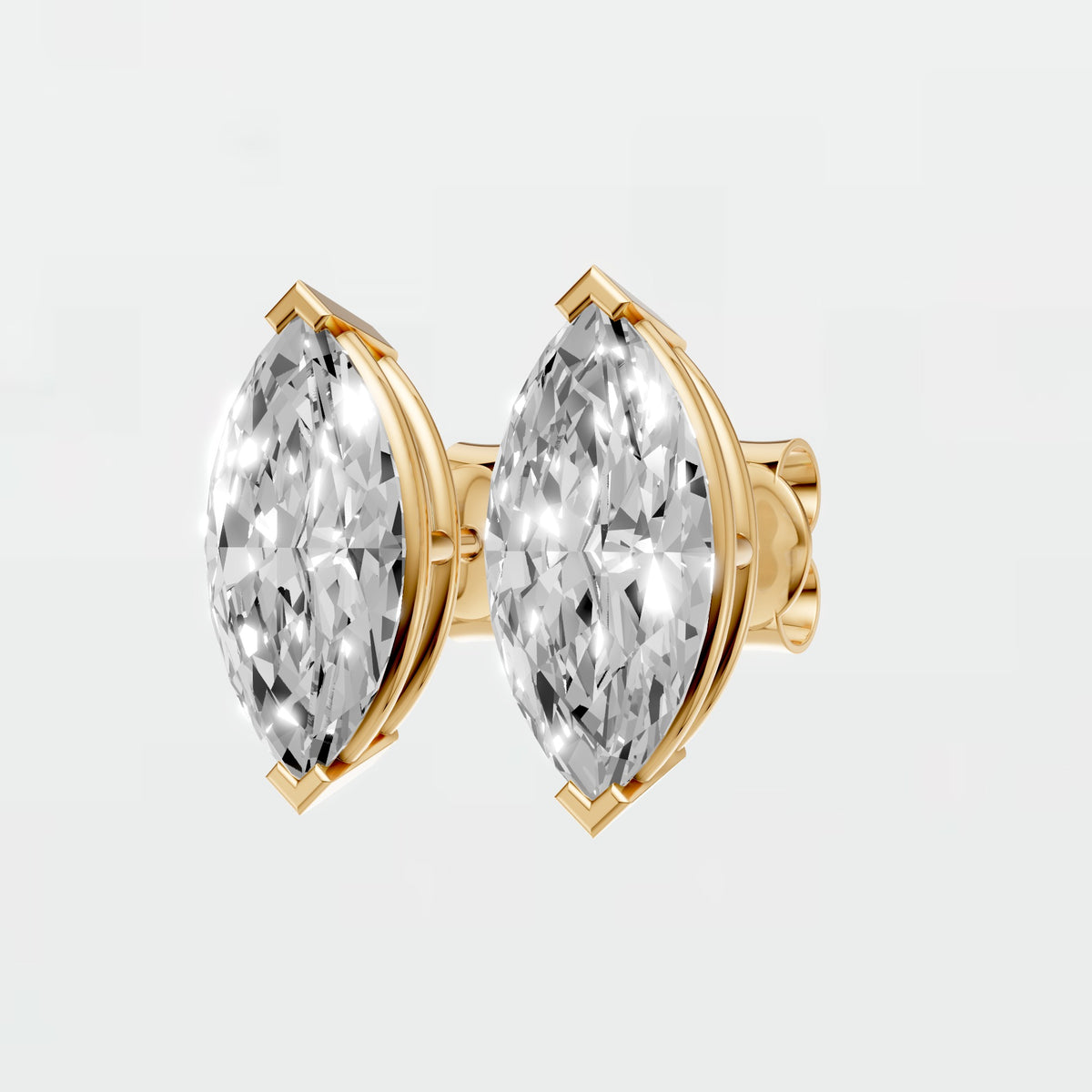 Nova Marquise Diamond Solitaire Stud Earrings