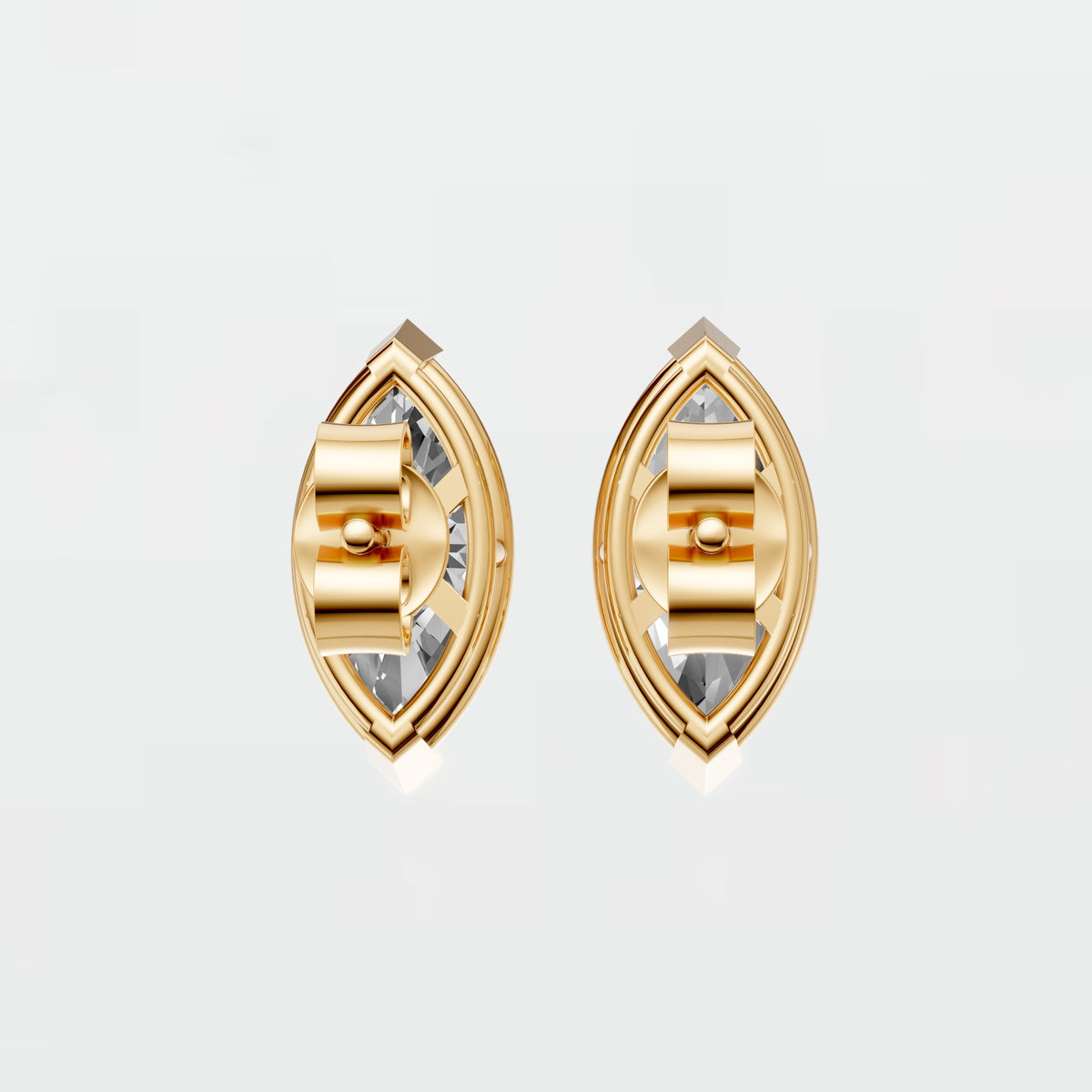 Nova Marquise Diamond Solitaire Stud Earrings