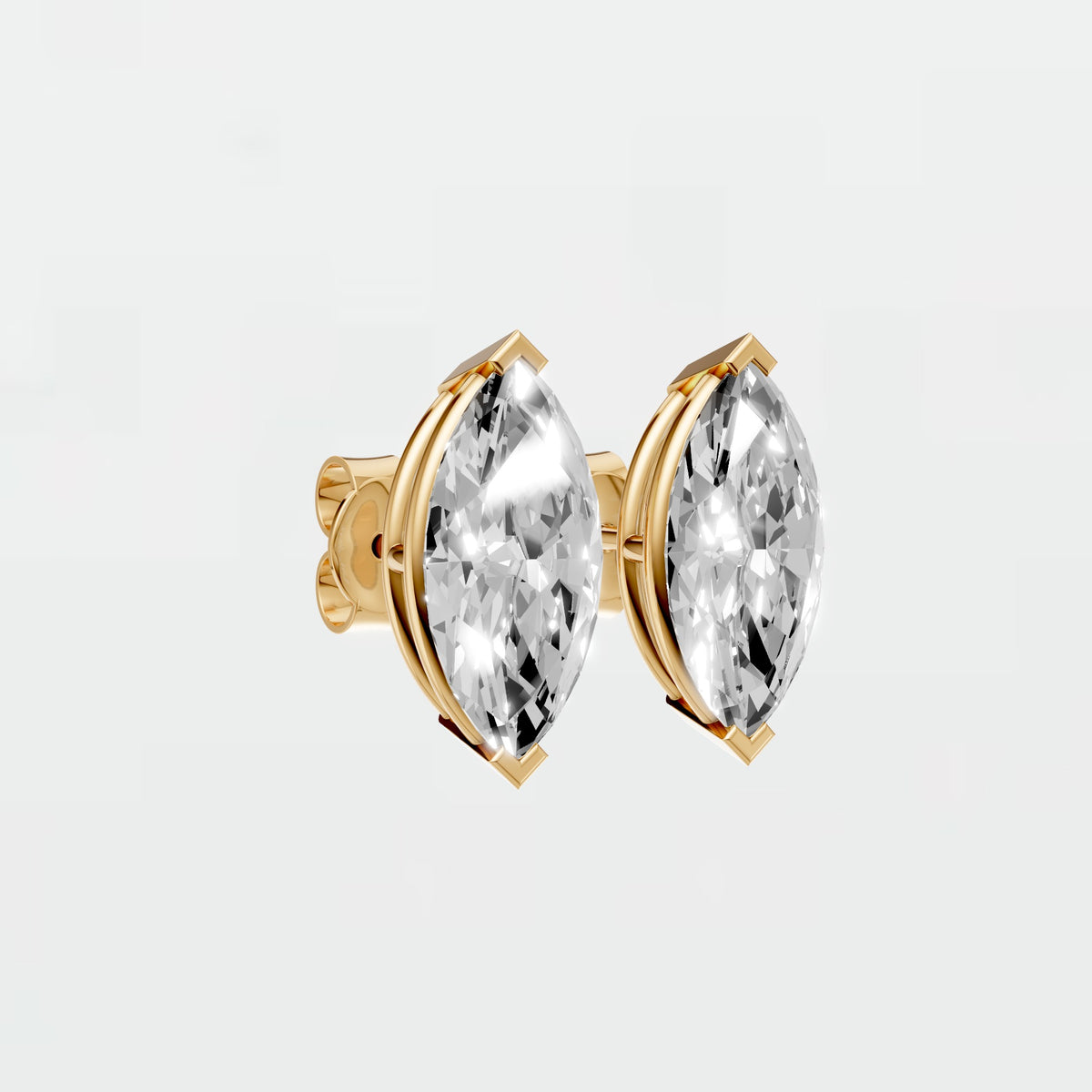 Nova Marquise Diamond Solitaire Stud Earrings