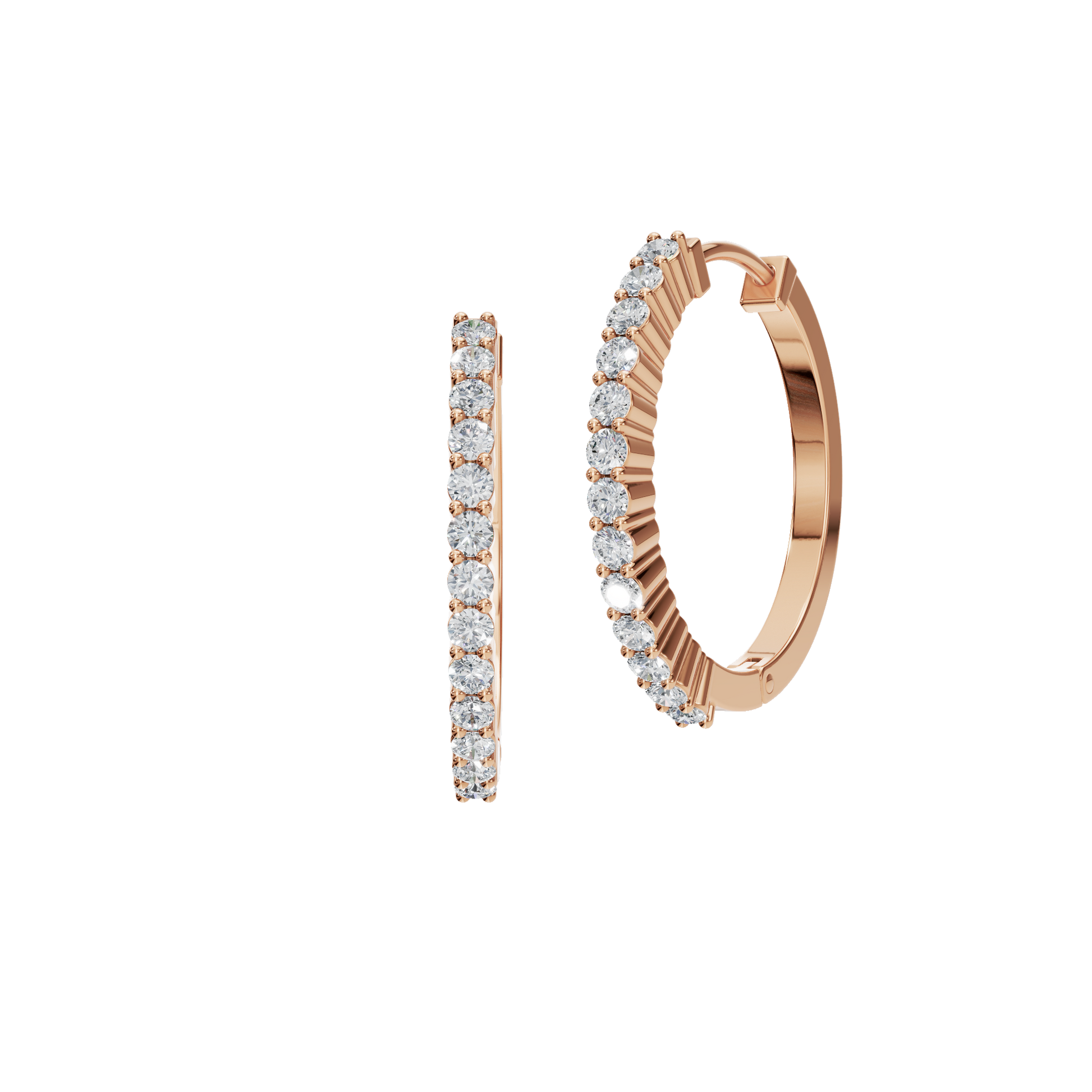 Sparkling Diamond Hoop Earrings – Premium Gift for Her