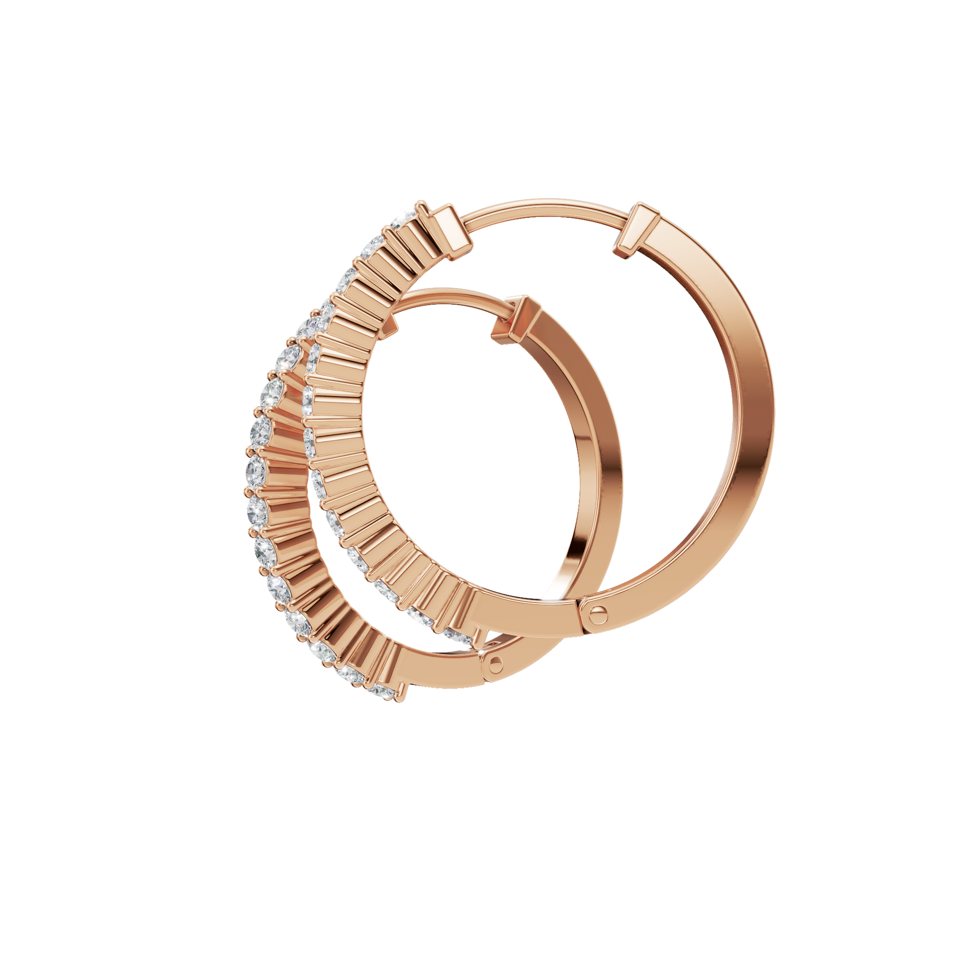 Sparkling Diamond Hoop Earrings – Premium Gift for Her