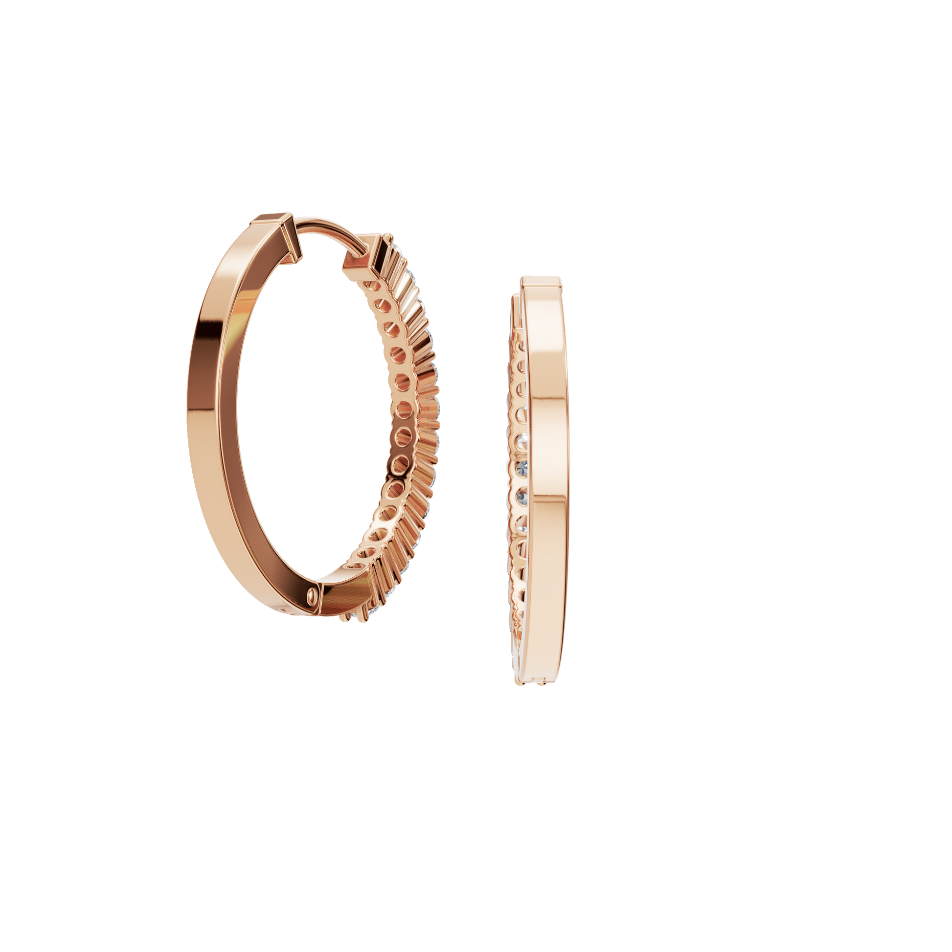 Sparkling Diamond Hoop Earrings – Premium Gift for Her