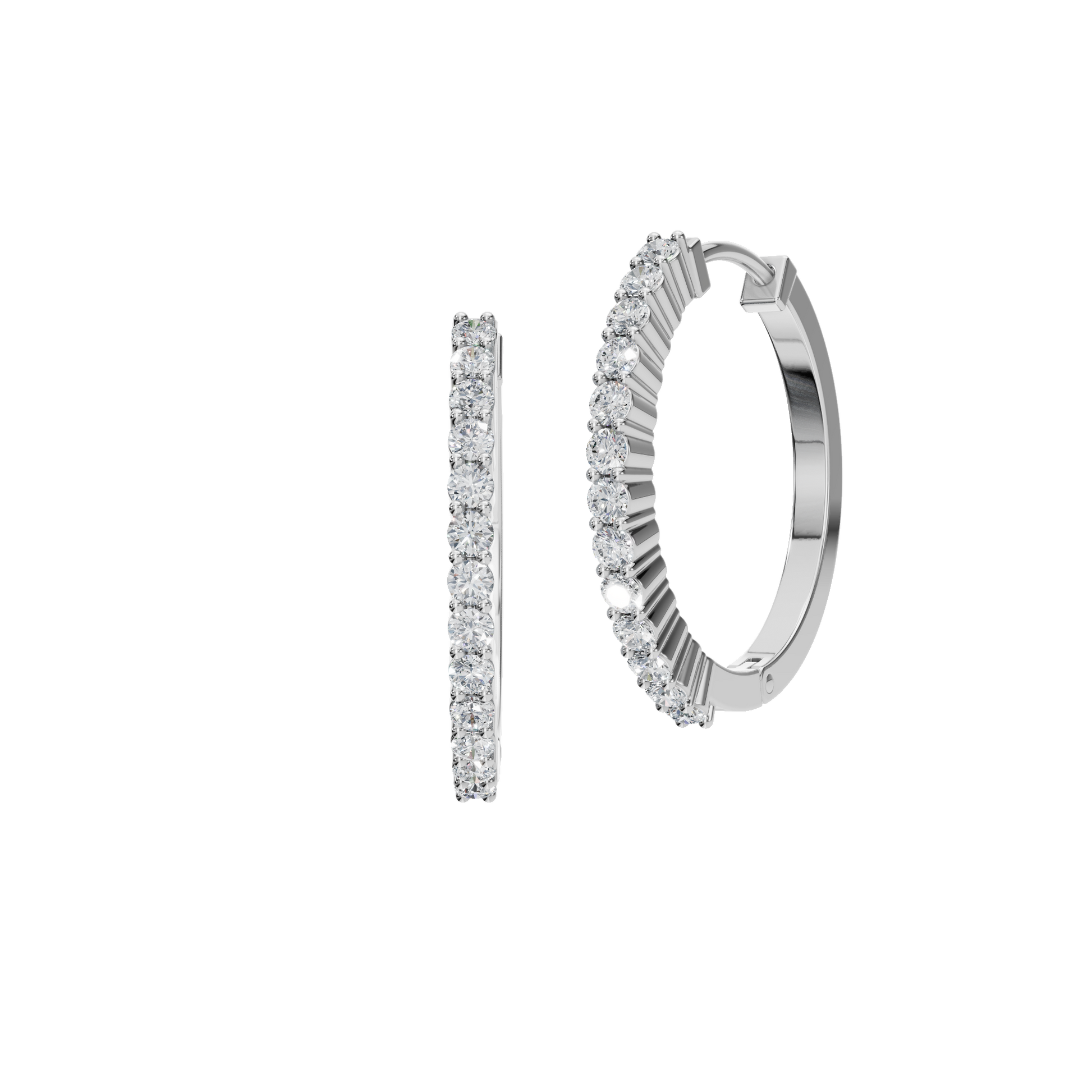 Sparkling Diamond Hoop Earrings – Premium Gift for Her