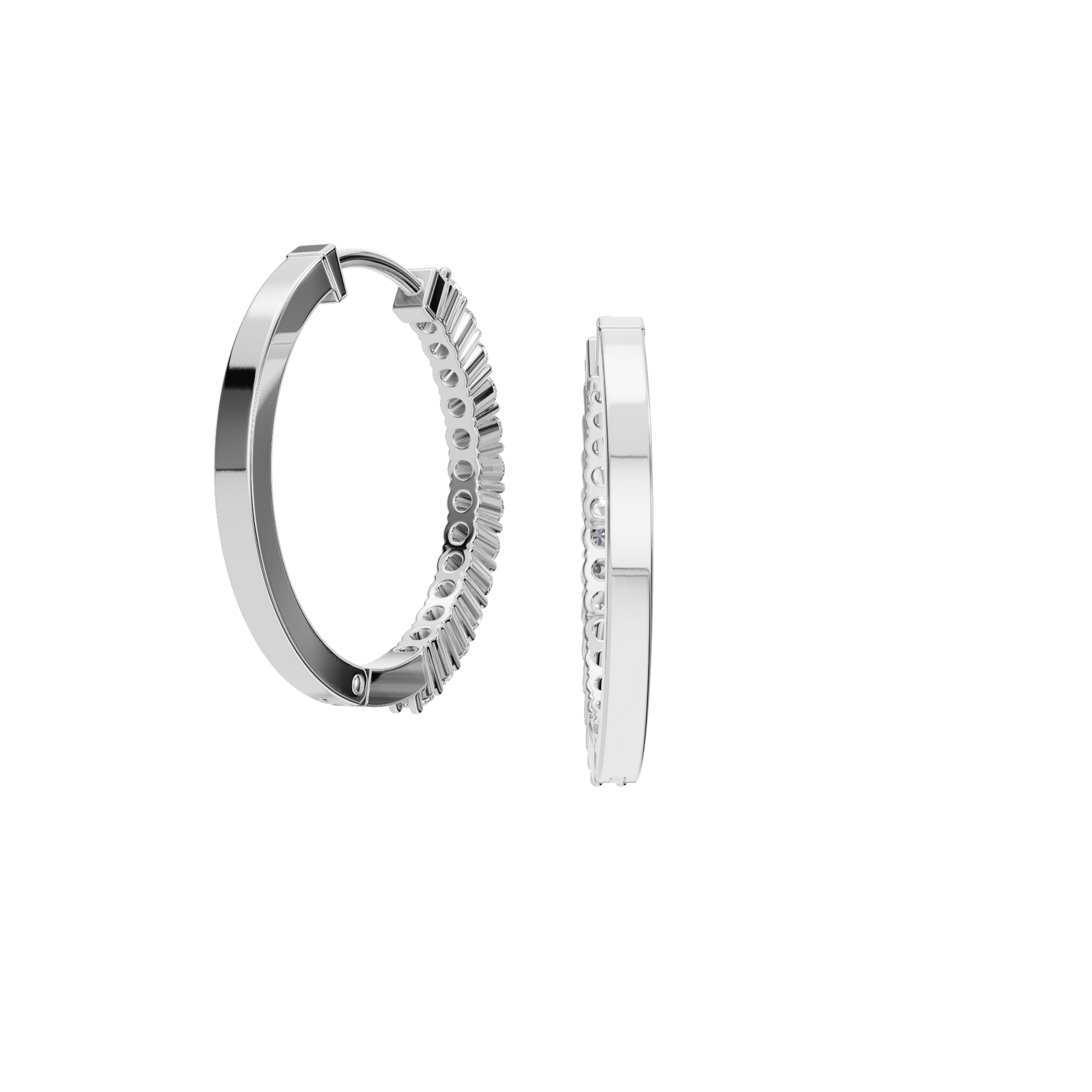 Sparkling Diamond Hoop Earrings – Premium Gift for Her