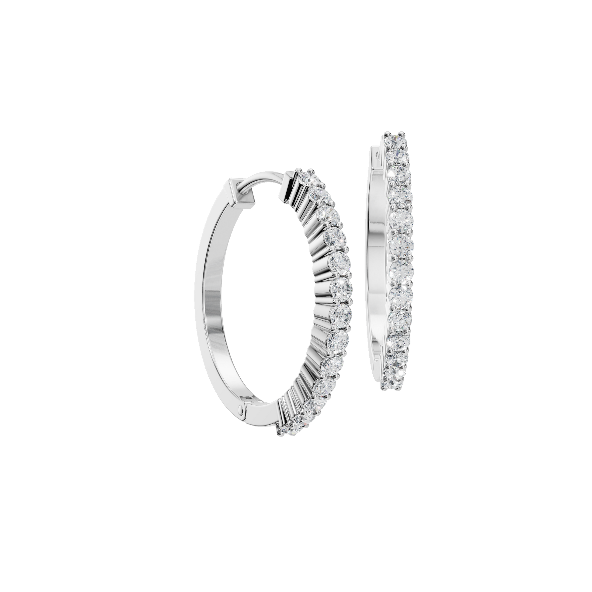 Sparkling Diamond Hoop Earrings – Premium Gift for Her